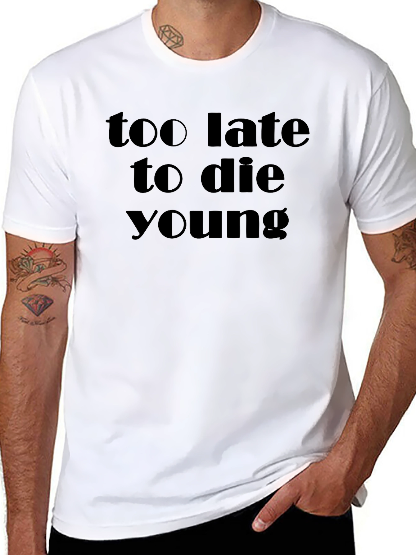 Too Late to Die Young Black T-Shirt