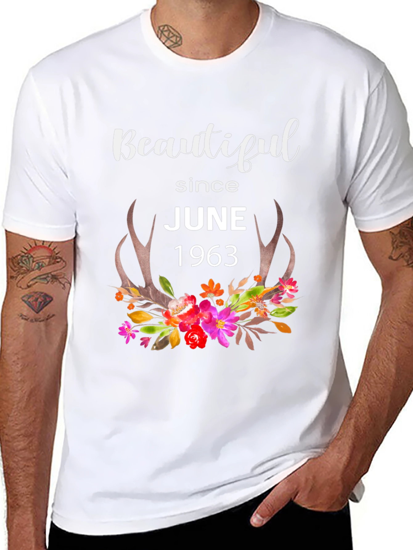Beautiful Since June 1963 Black Graphic T-Shirt