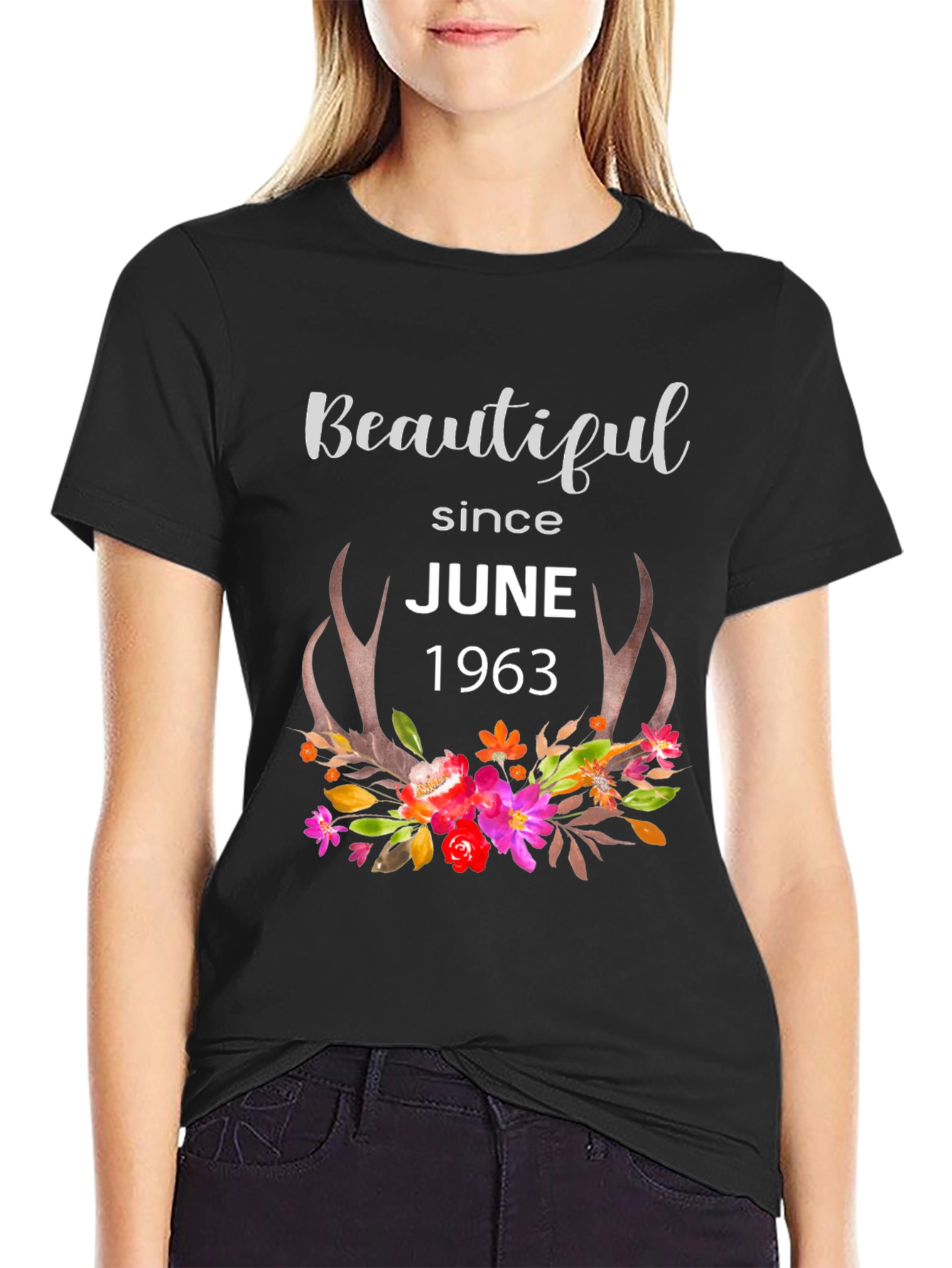 Beautiful Since June 1963 Black Graphic T-Shirt