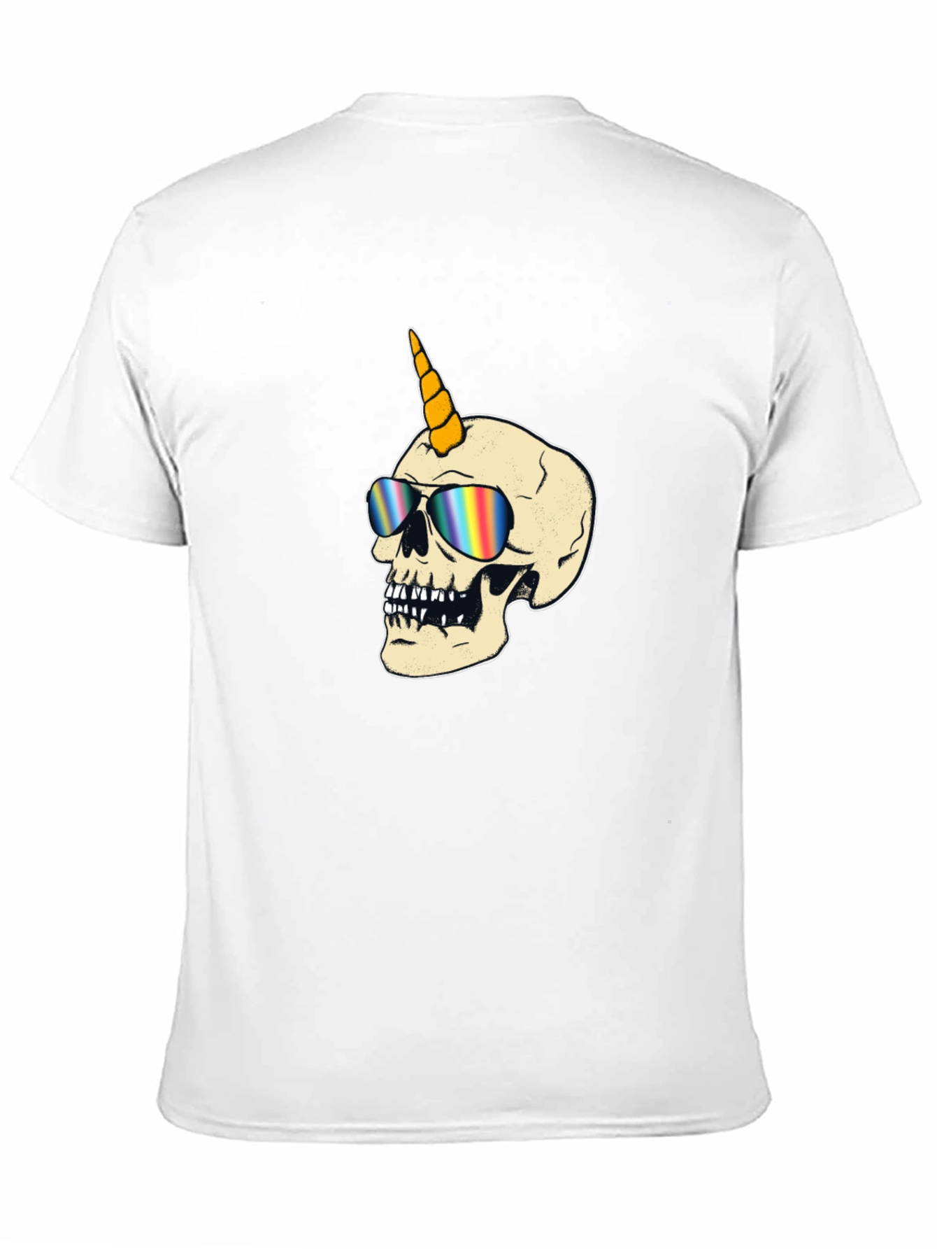Unicorn Skull Graphic T-Shirt - Black