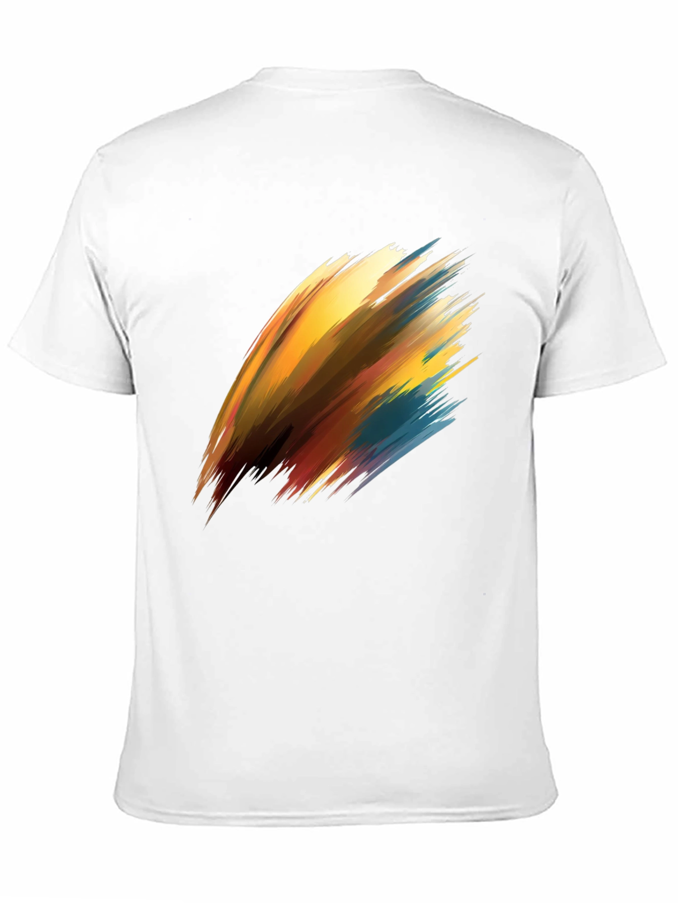 Abstract Brush Stroke Graphic Black T-Shirt