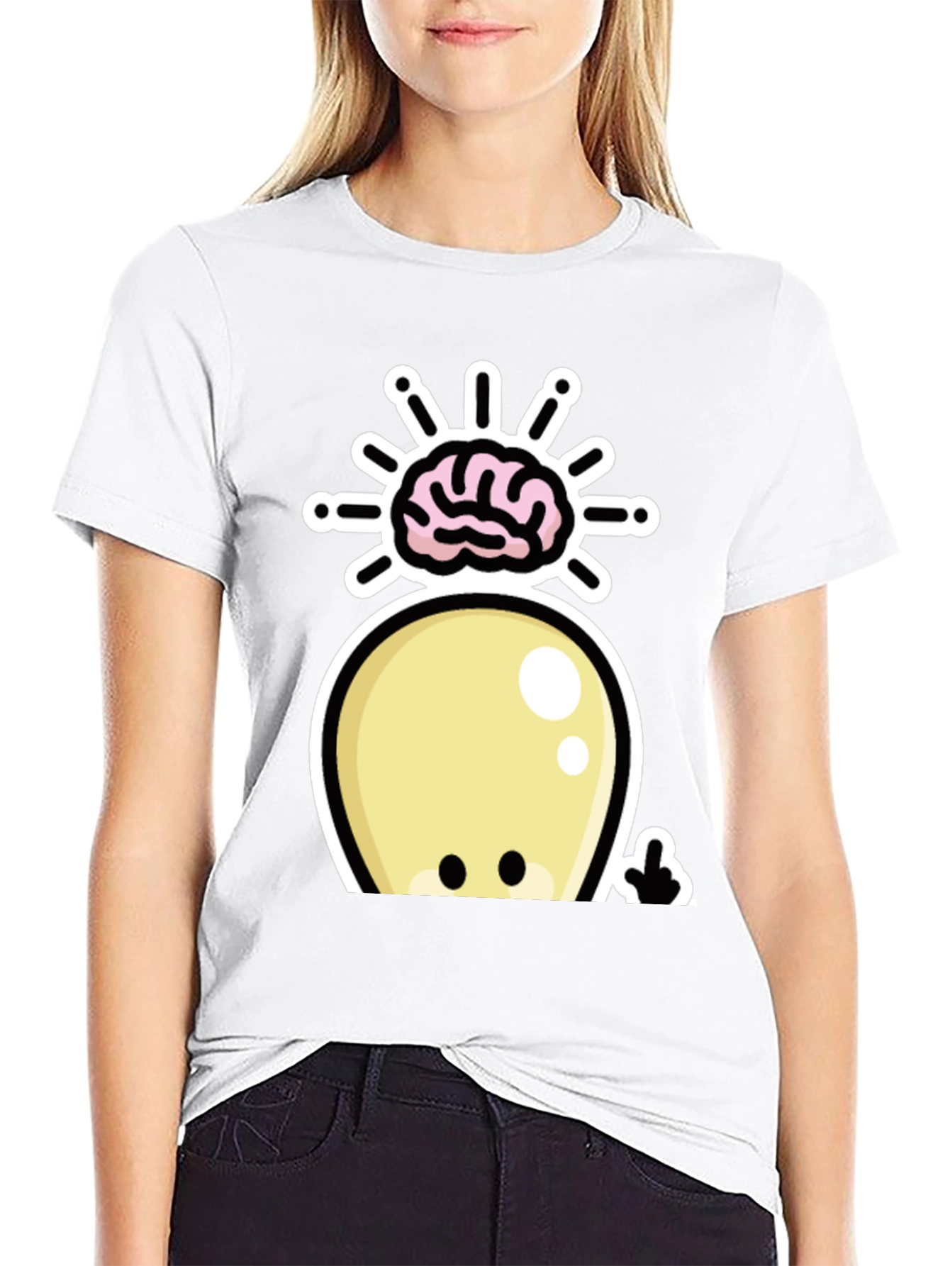 Brainy Alien Graphic T-Shirt