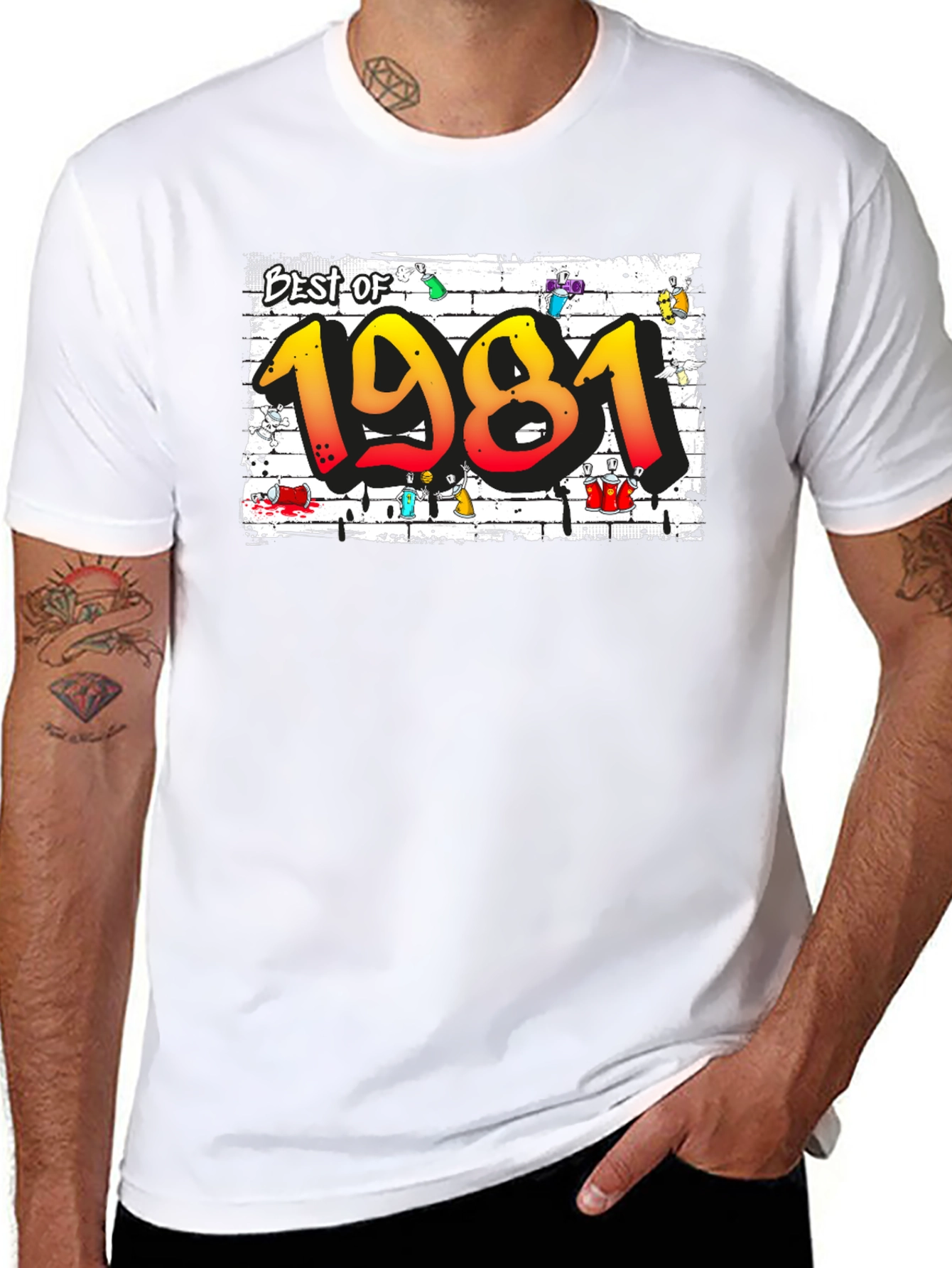 Best of 1981 Graffiti Style Graphic T-Shirt