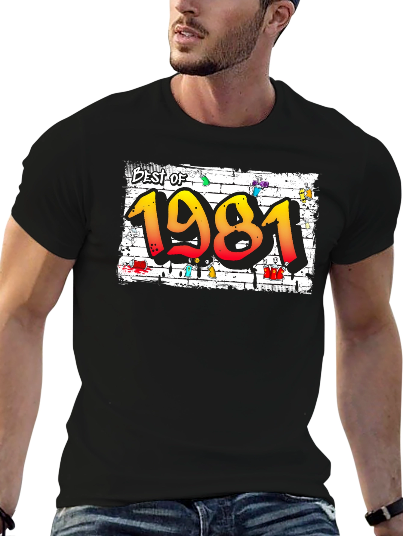 Best of 1981 Graffiti Style Graphic T-Shirt