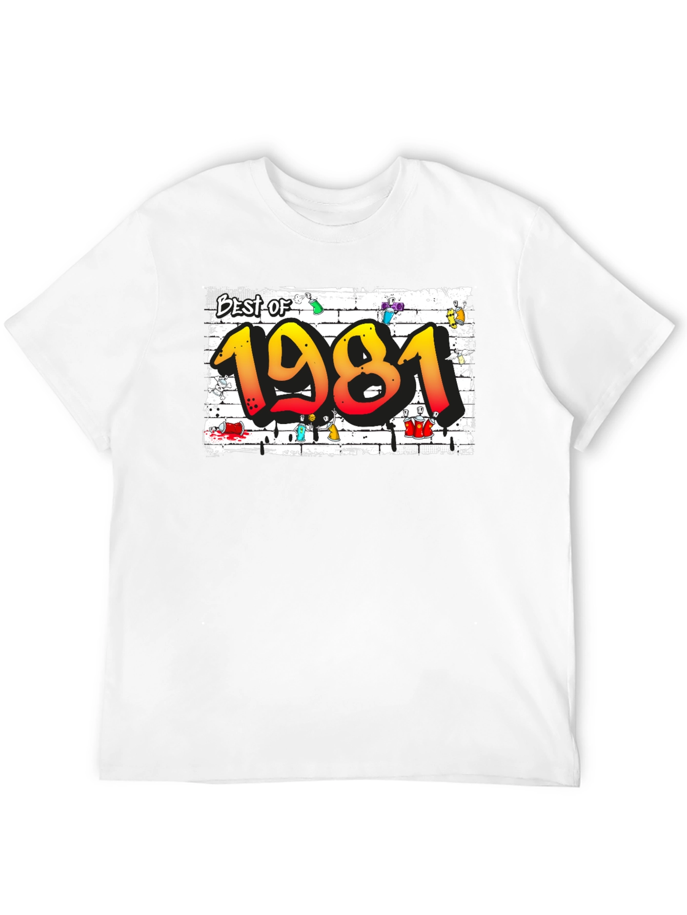 Best of 1981 Graffiti Style Graphic T-Shirt