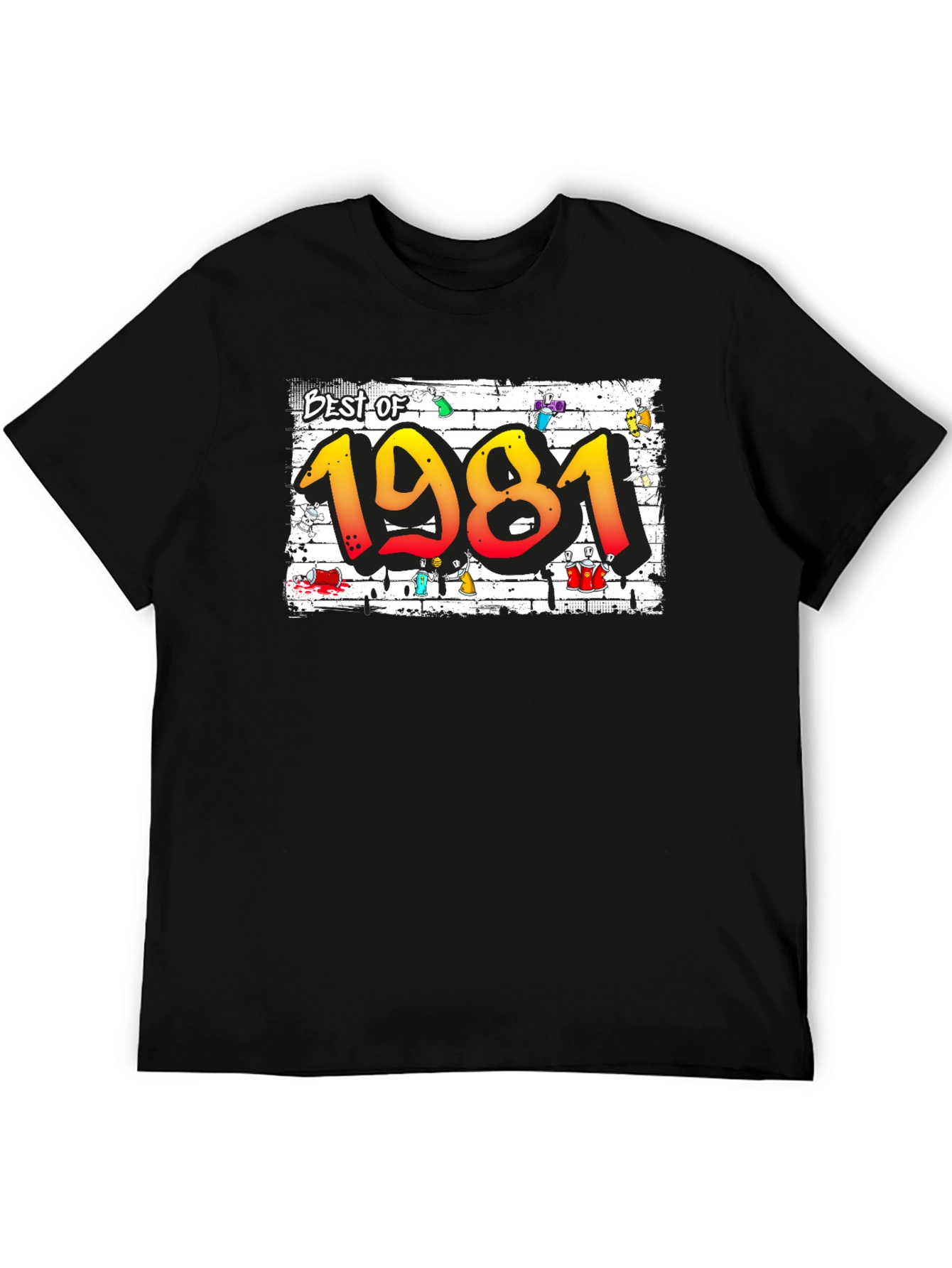 Best of 1981 Graffiti Style Graphic T-Shirt