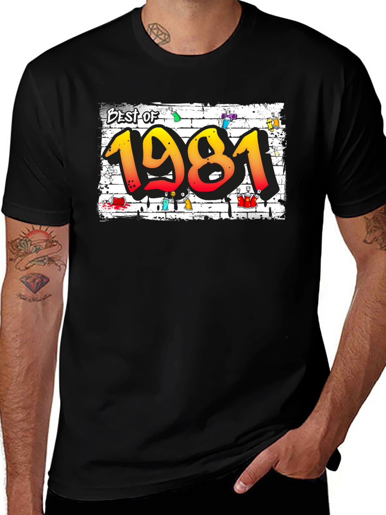 Best of 1981 Graffiti Style Graphic T-Shirt