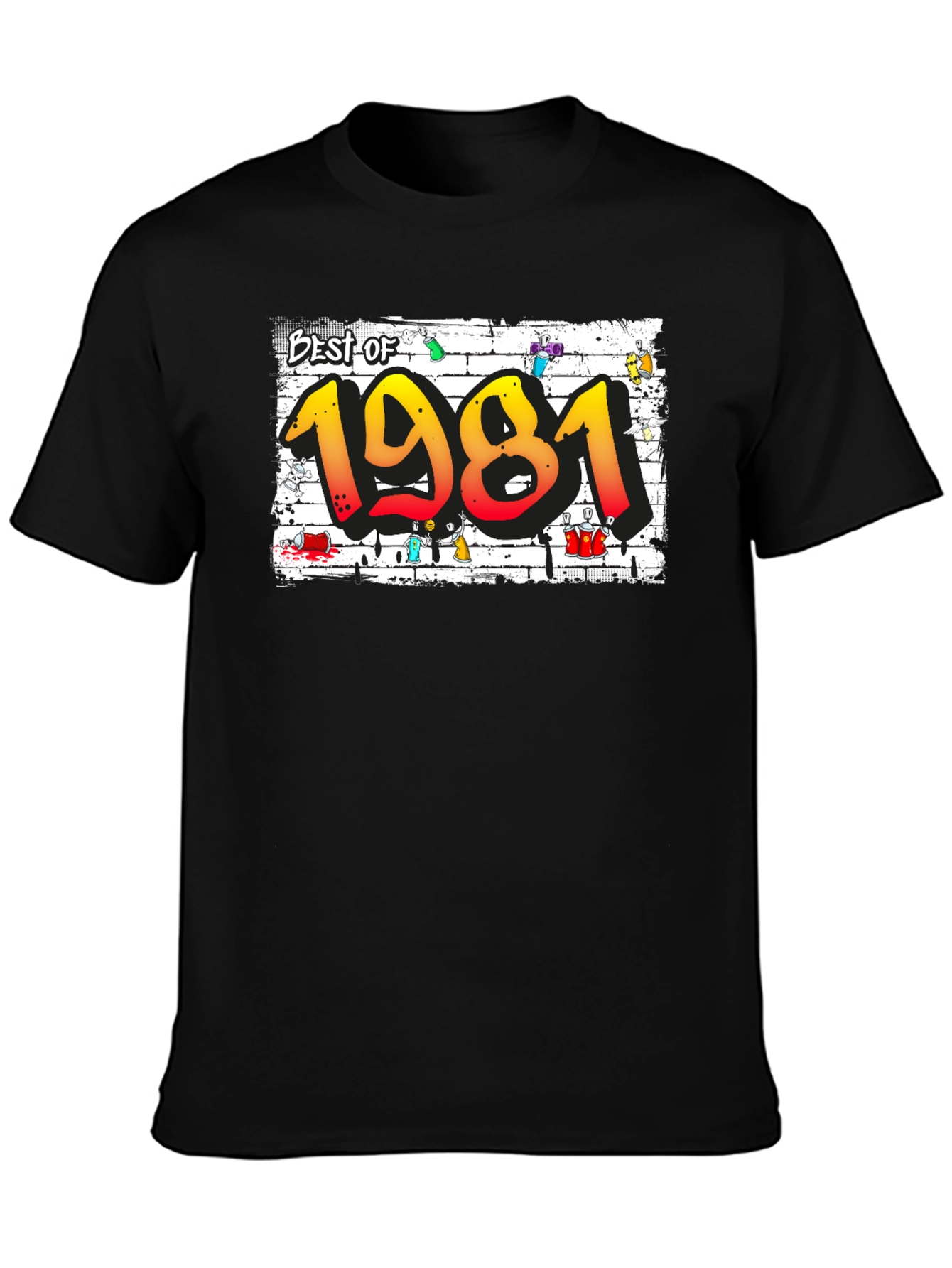 Best of 1981 Graffiti Style Graphic T-Shirt