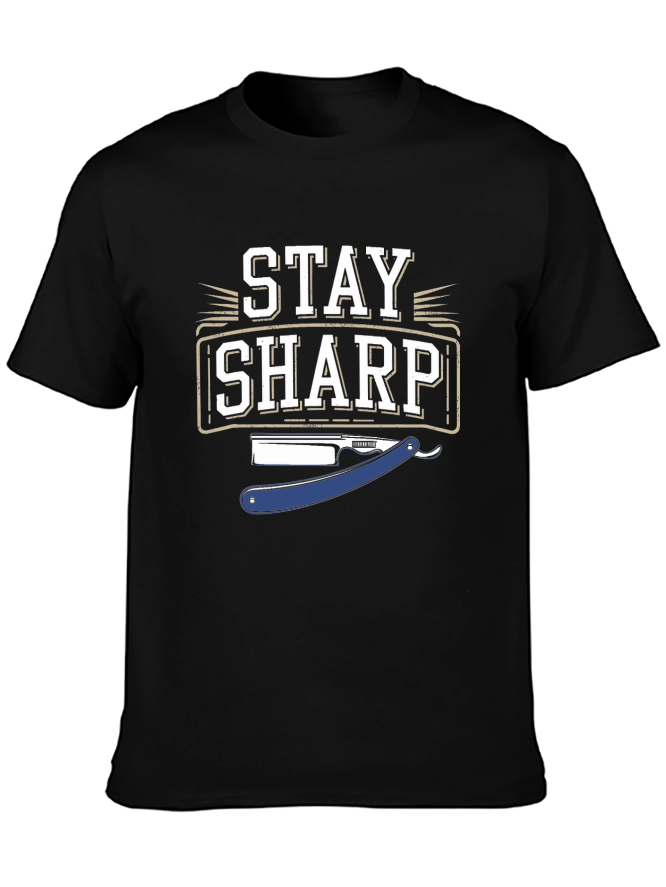 Stay Sharp Graphic T-Shirt - Black