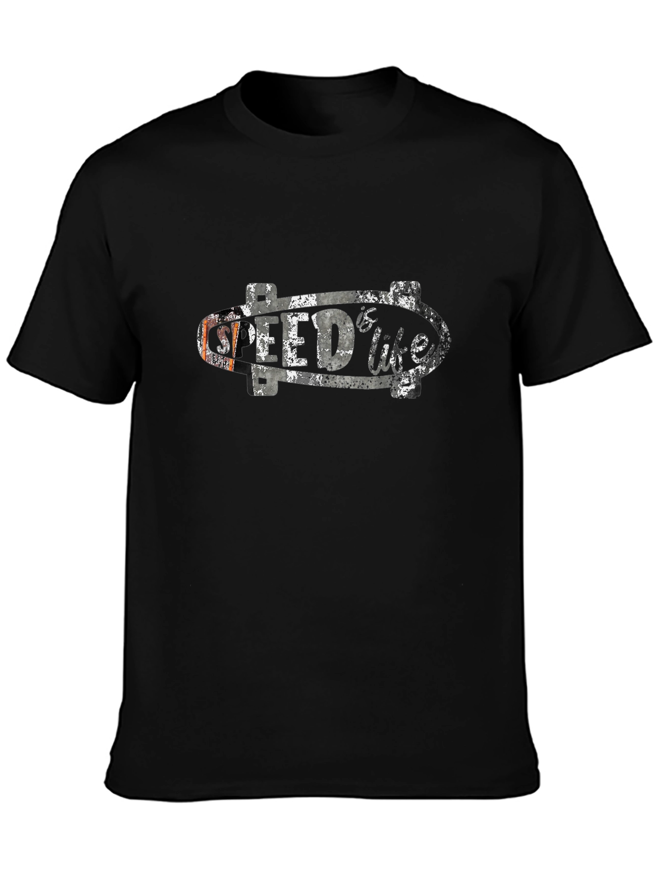 Speed Life Skateboard Graphic Black T-Shirt