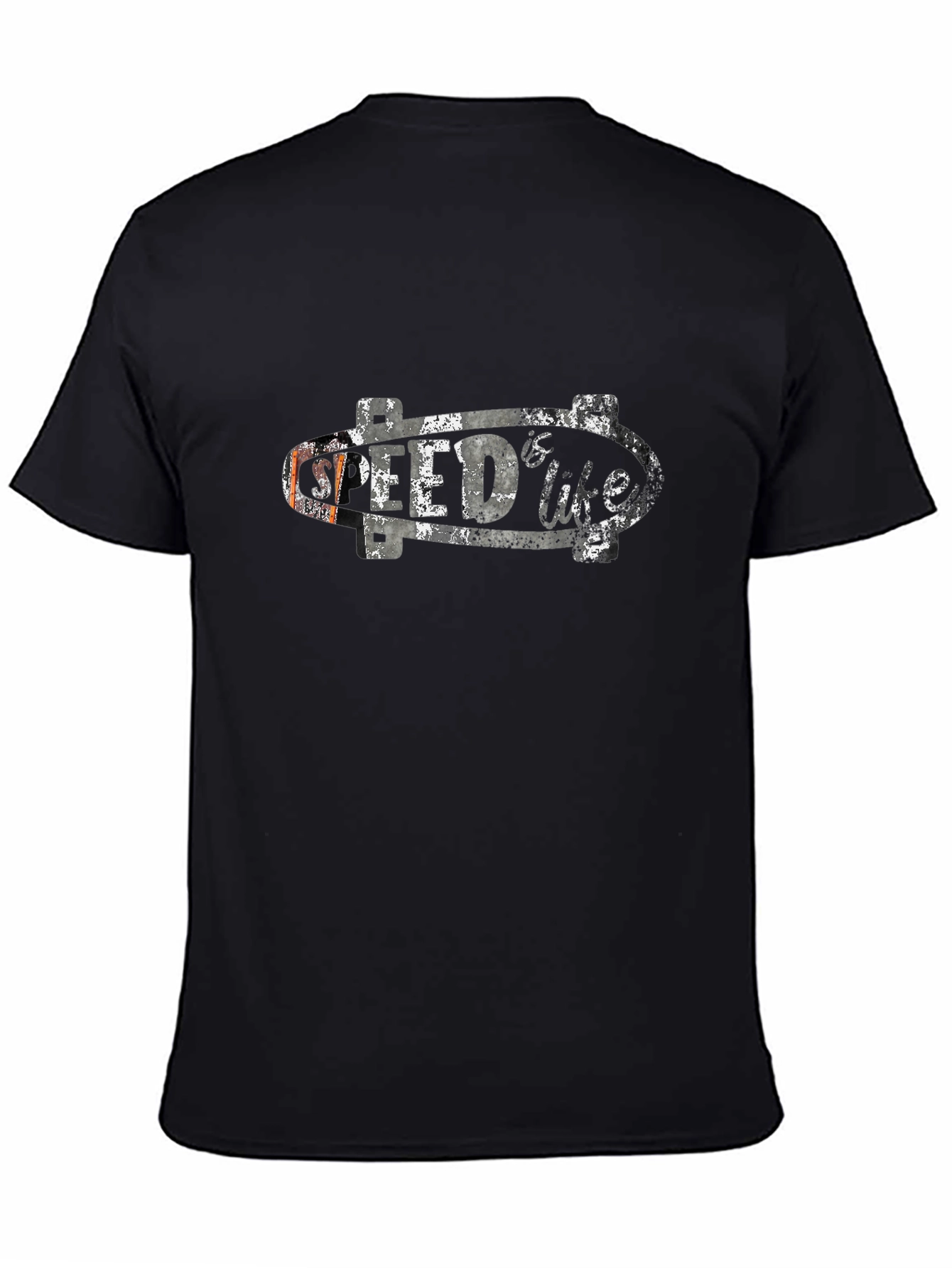 Speed Life Skateboard Graphic Black T-Shirt