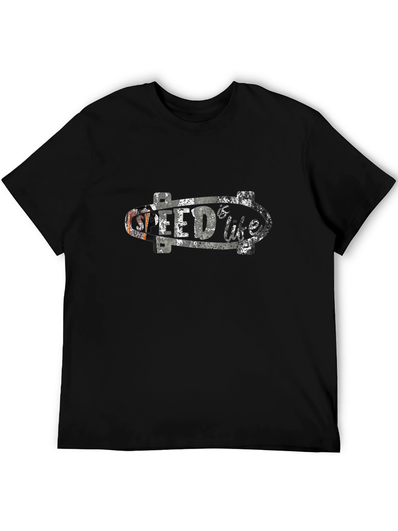 Speed Life Skateboard Graphic Black T-Shirt