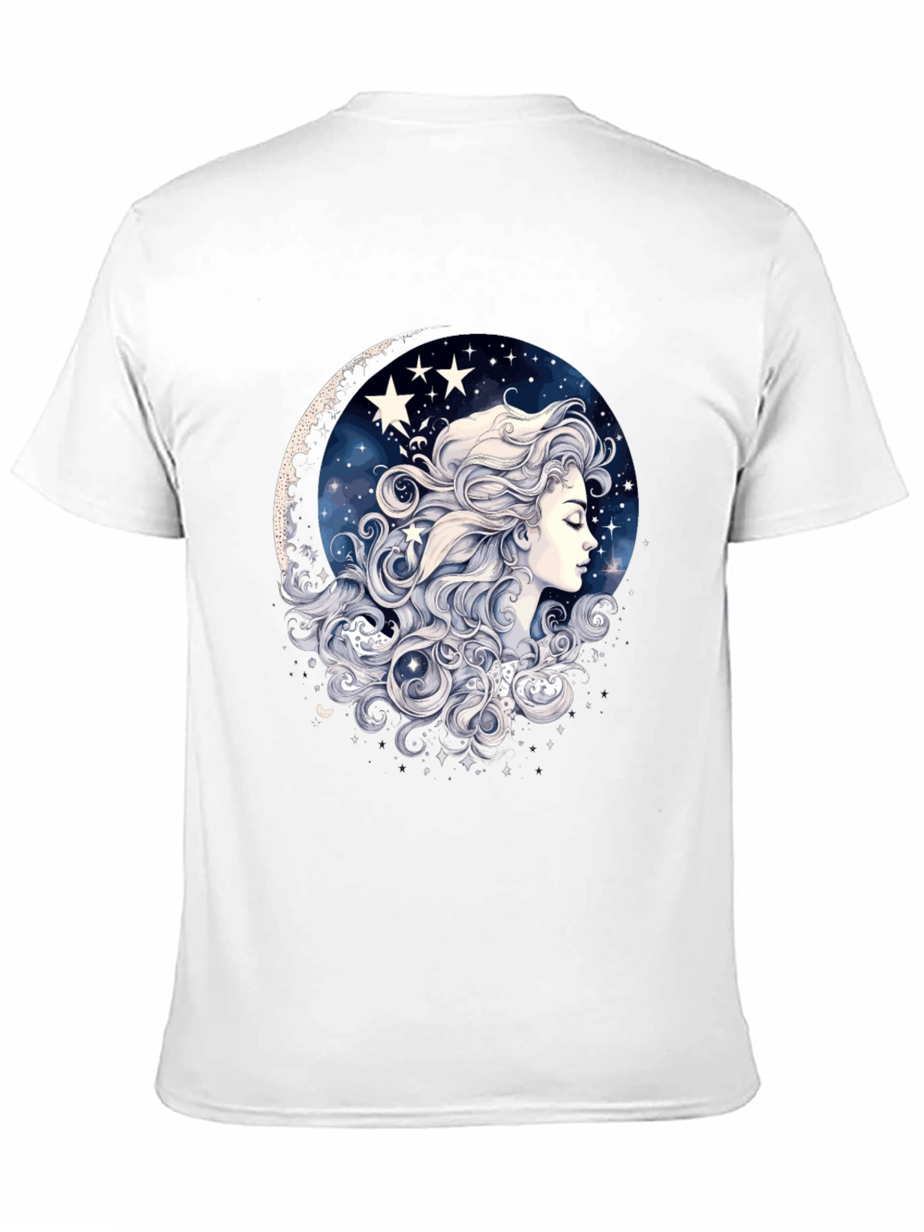 Celestial Dreamer Graphic Tee - Black Cotton Comfort