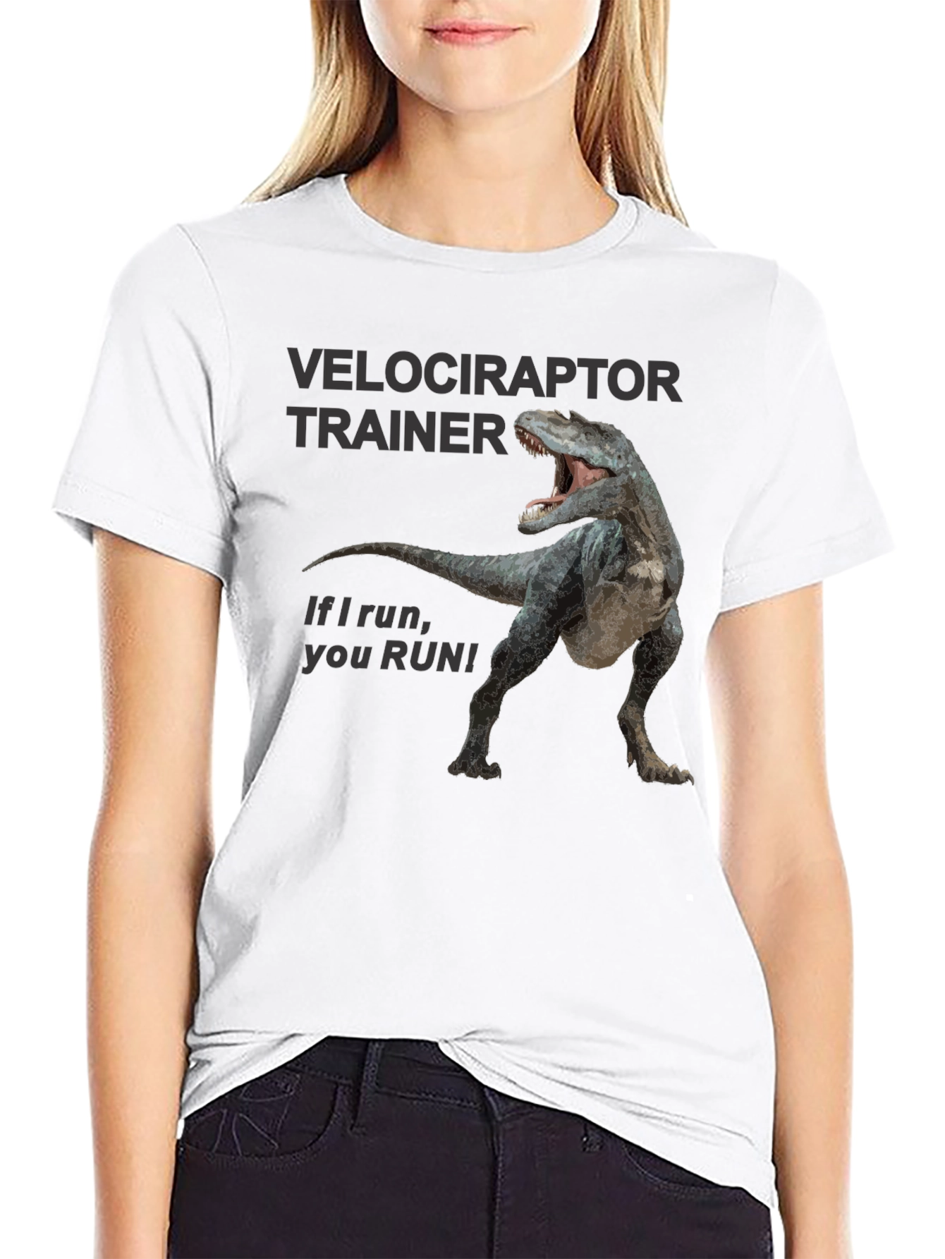 Velociraptor Trainer Black T-Shirt
