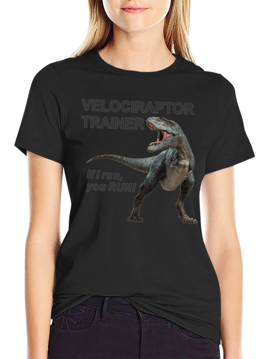 Velociraptor Trainer Black T-Shirt
