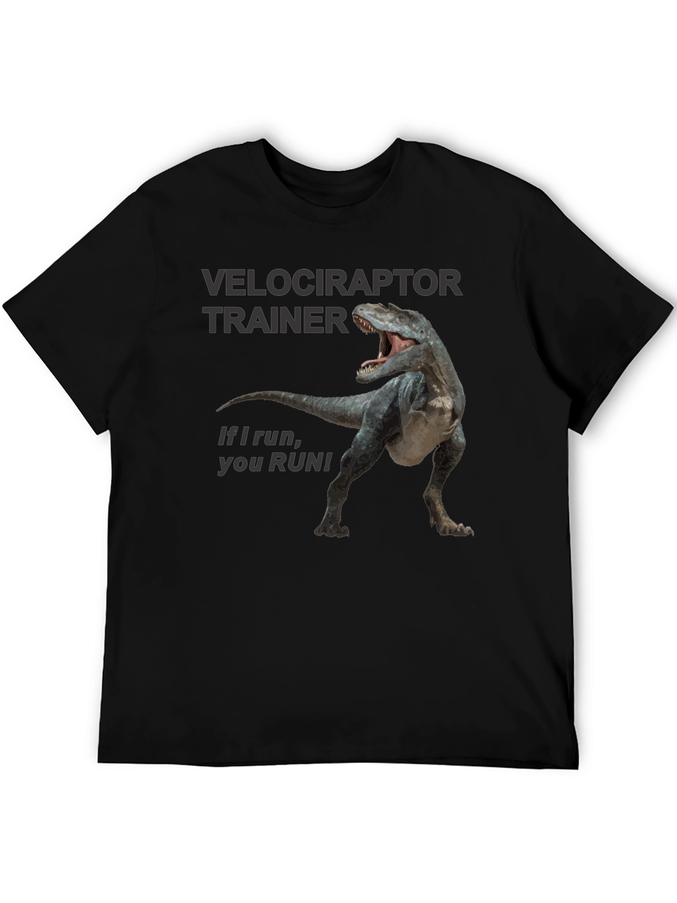 Velociraptor Trainer Black T-Shirt