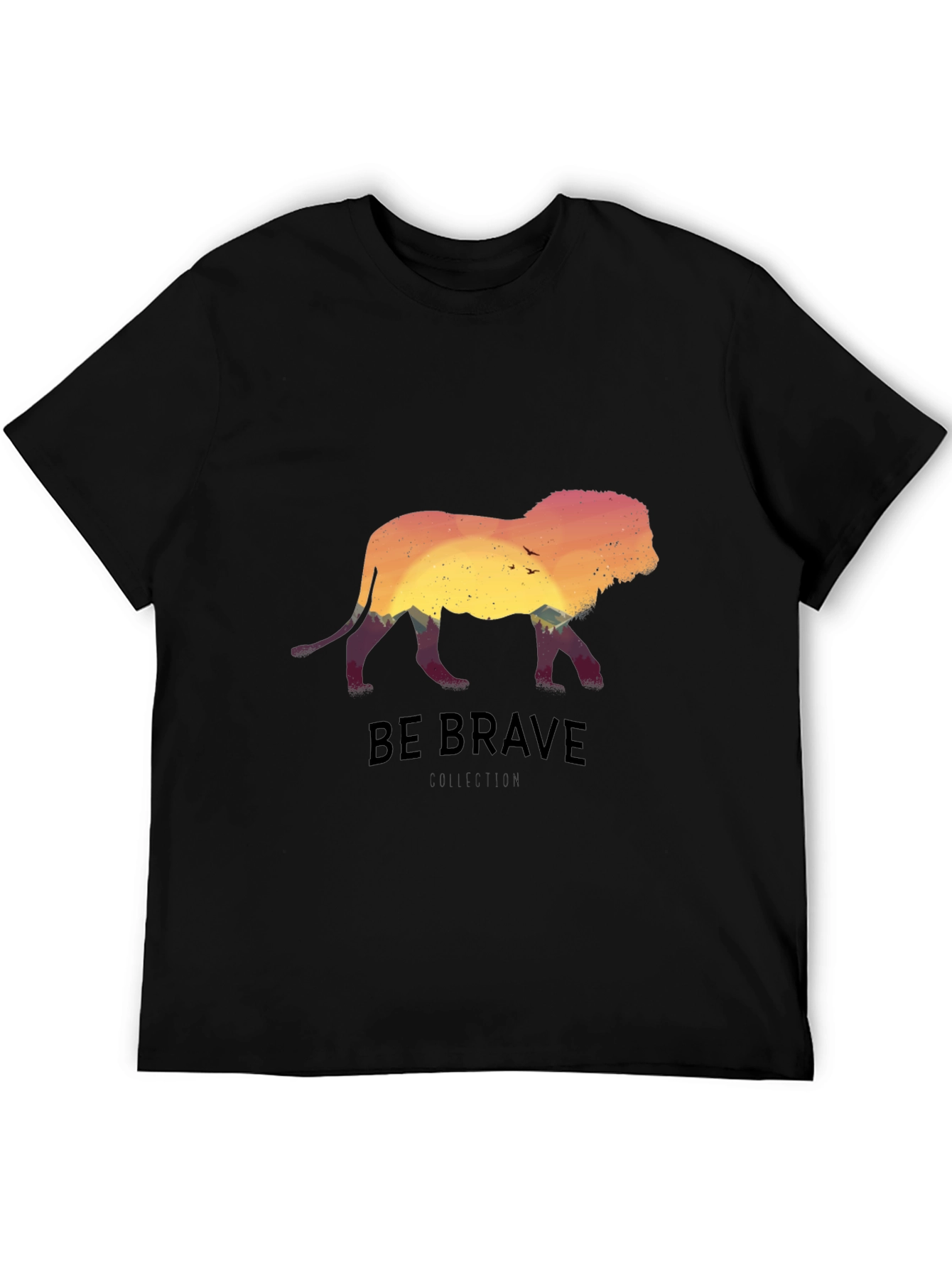 Be Brave Lion Silhouette Graphic Tee
