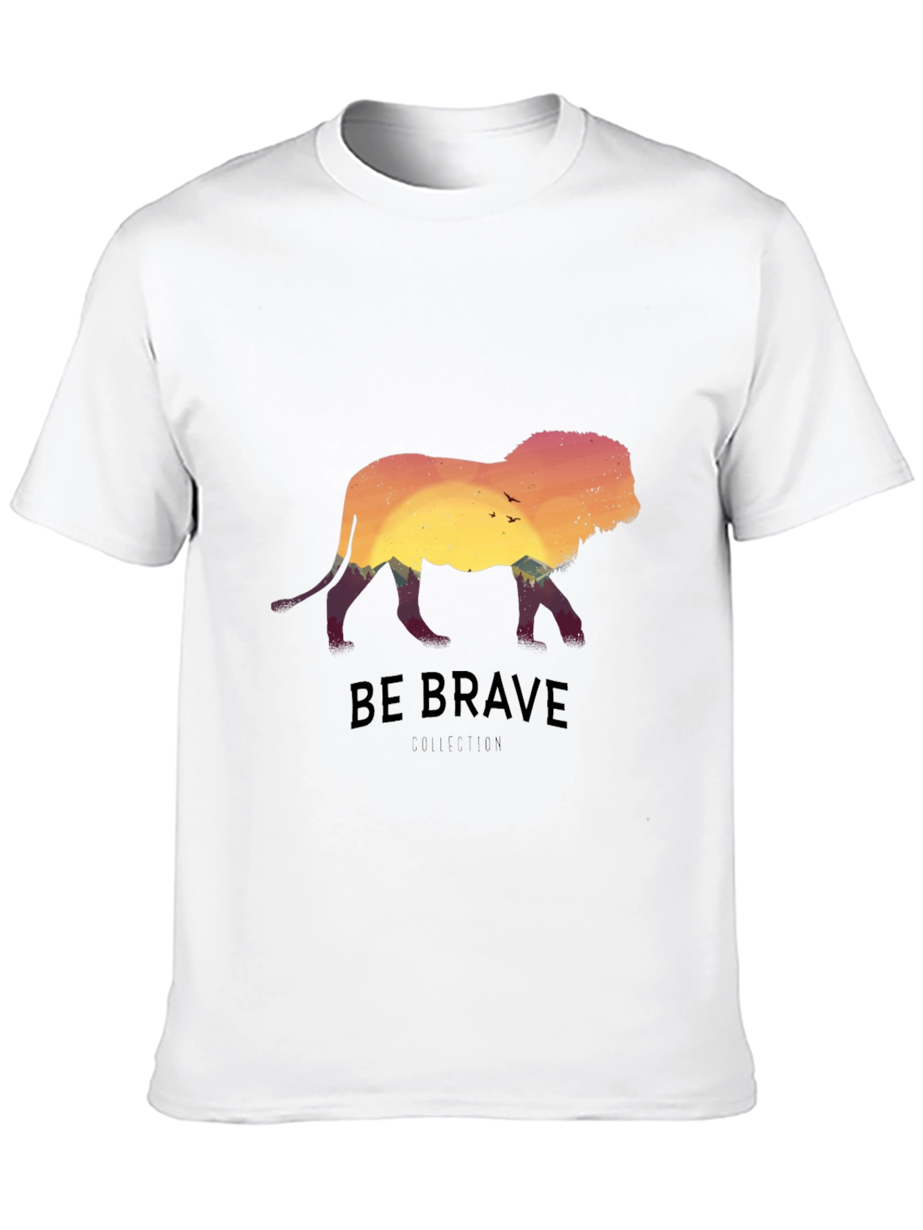 Be Brave Lion Silhouette Graphic Tee