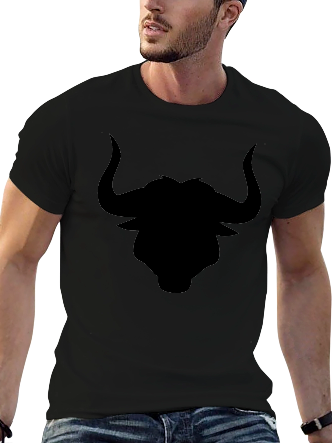 Black Bull Graphic Tee - Bold Statement Shirt