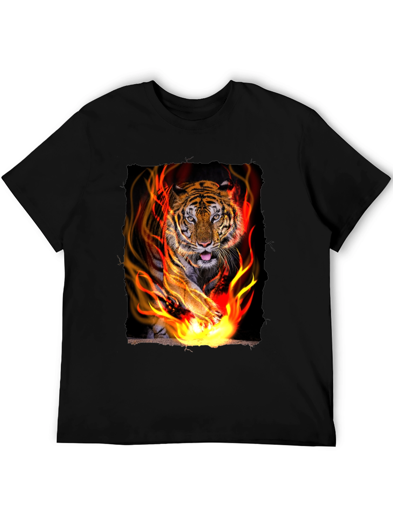 Tiger Graphic Tee - Mens Black T-Shirt