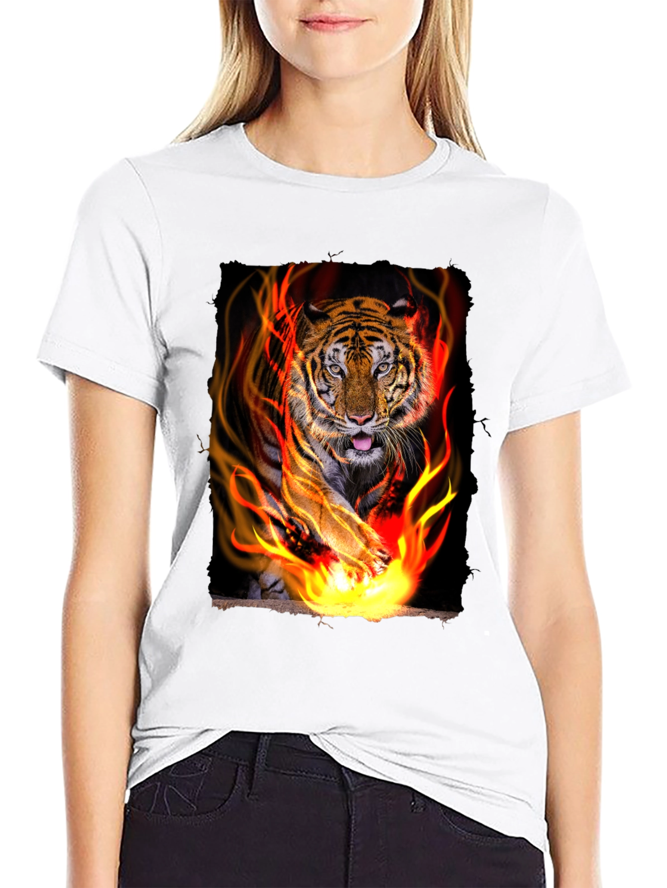 Tiger Graphic Tee - Mens Black T-Shirt