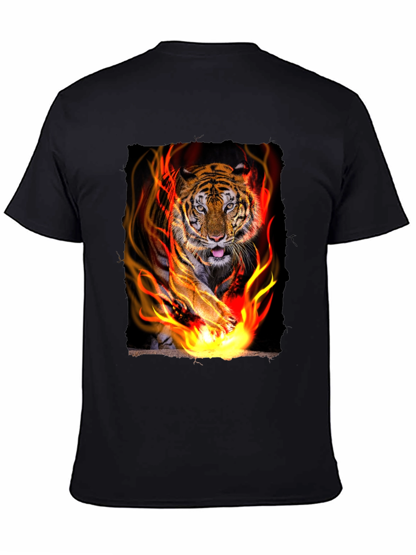 Tiger Graphic Tee - Mens Black T-Shirt