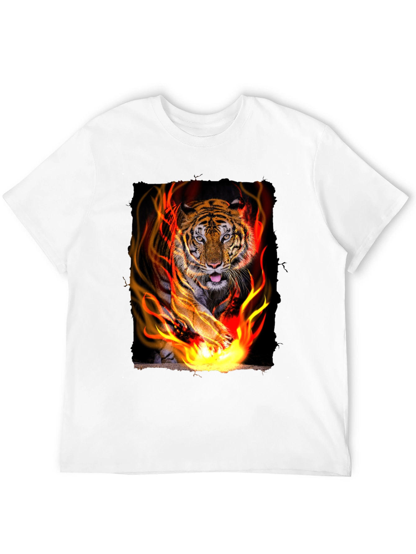 Tiger Graphic Tee - Mens Black T-Shirt