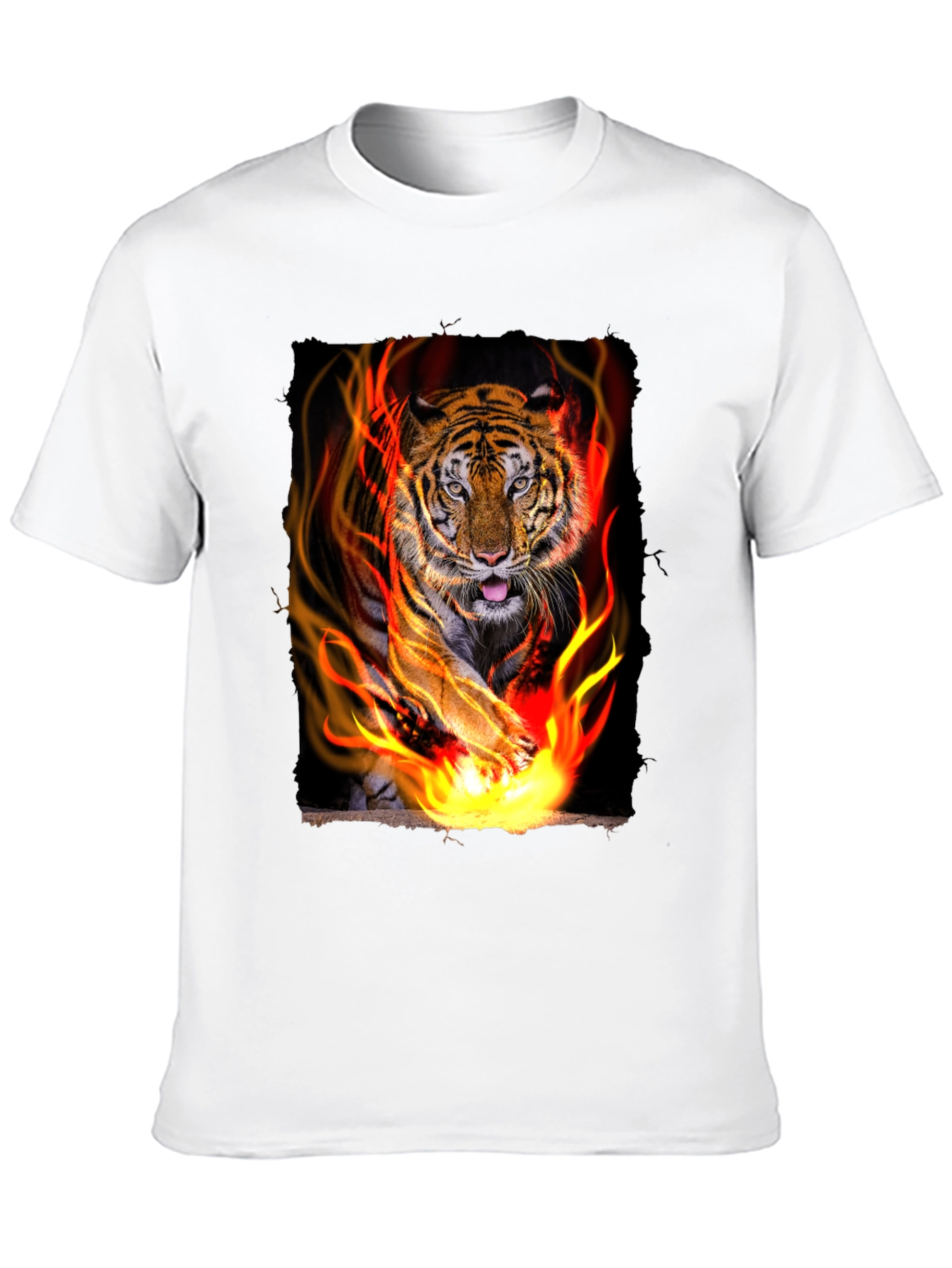 Tiger Graphic Tee - Mens Black T-Shirt