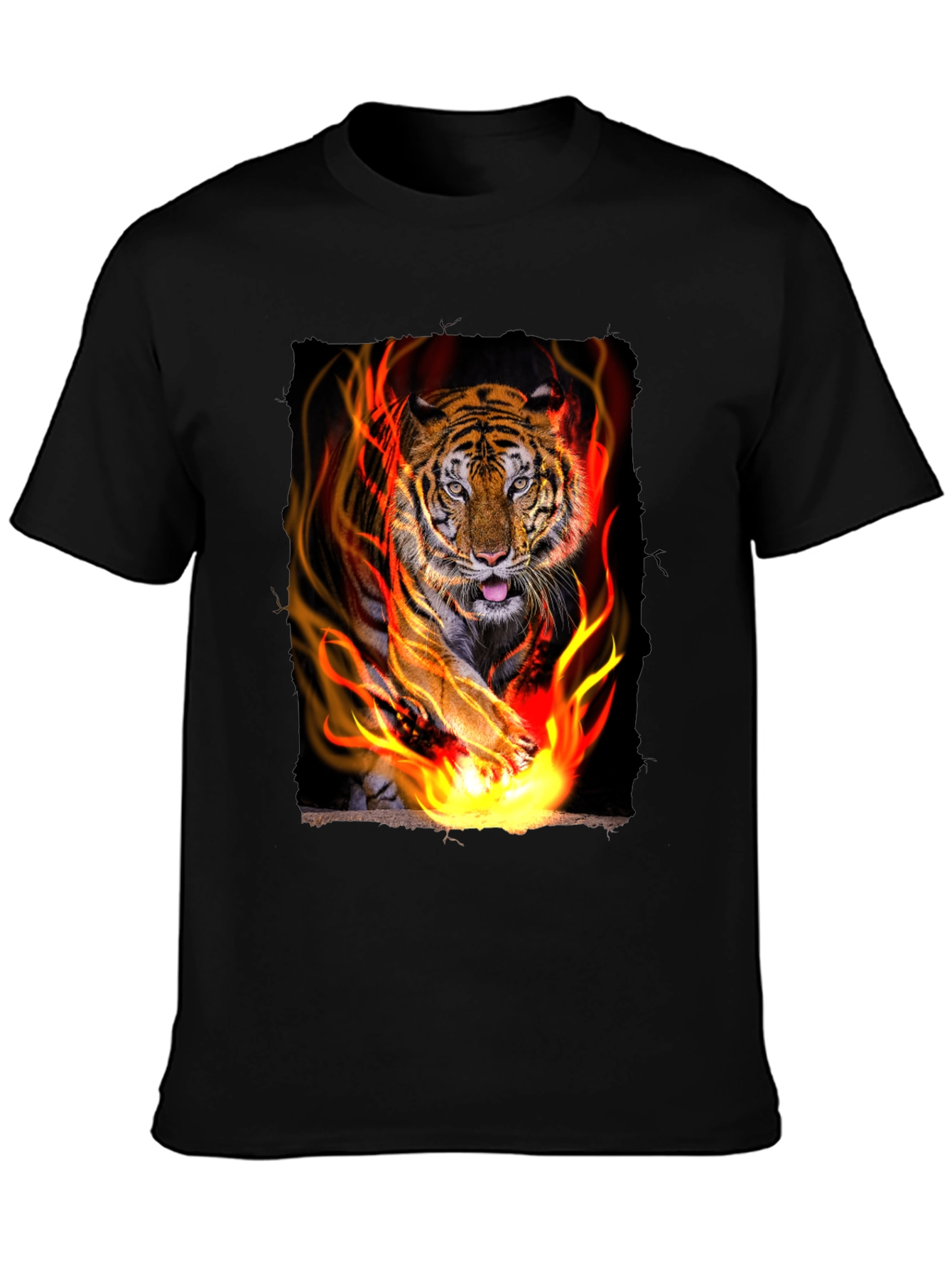 Tiger Graphic Tee - Mens Black T-Shirt