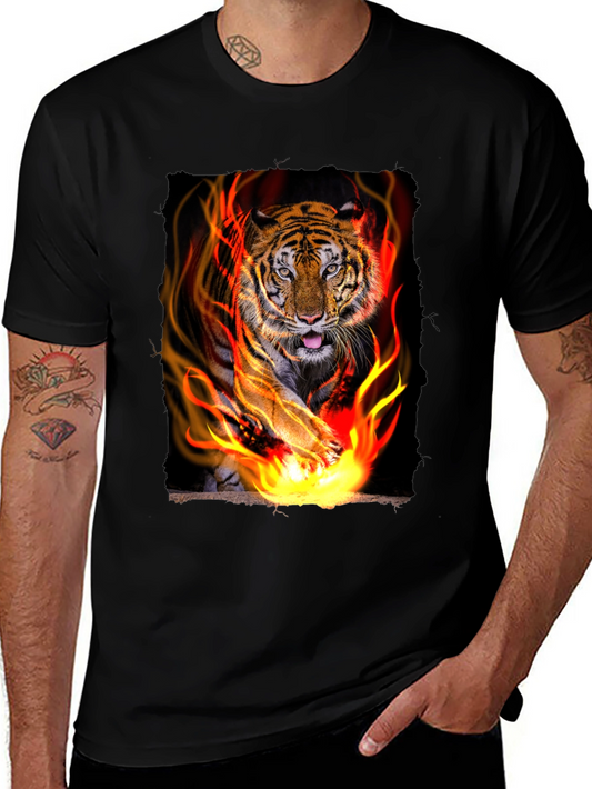 Tiger Graphic Tee - Mens Black T-Shirt