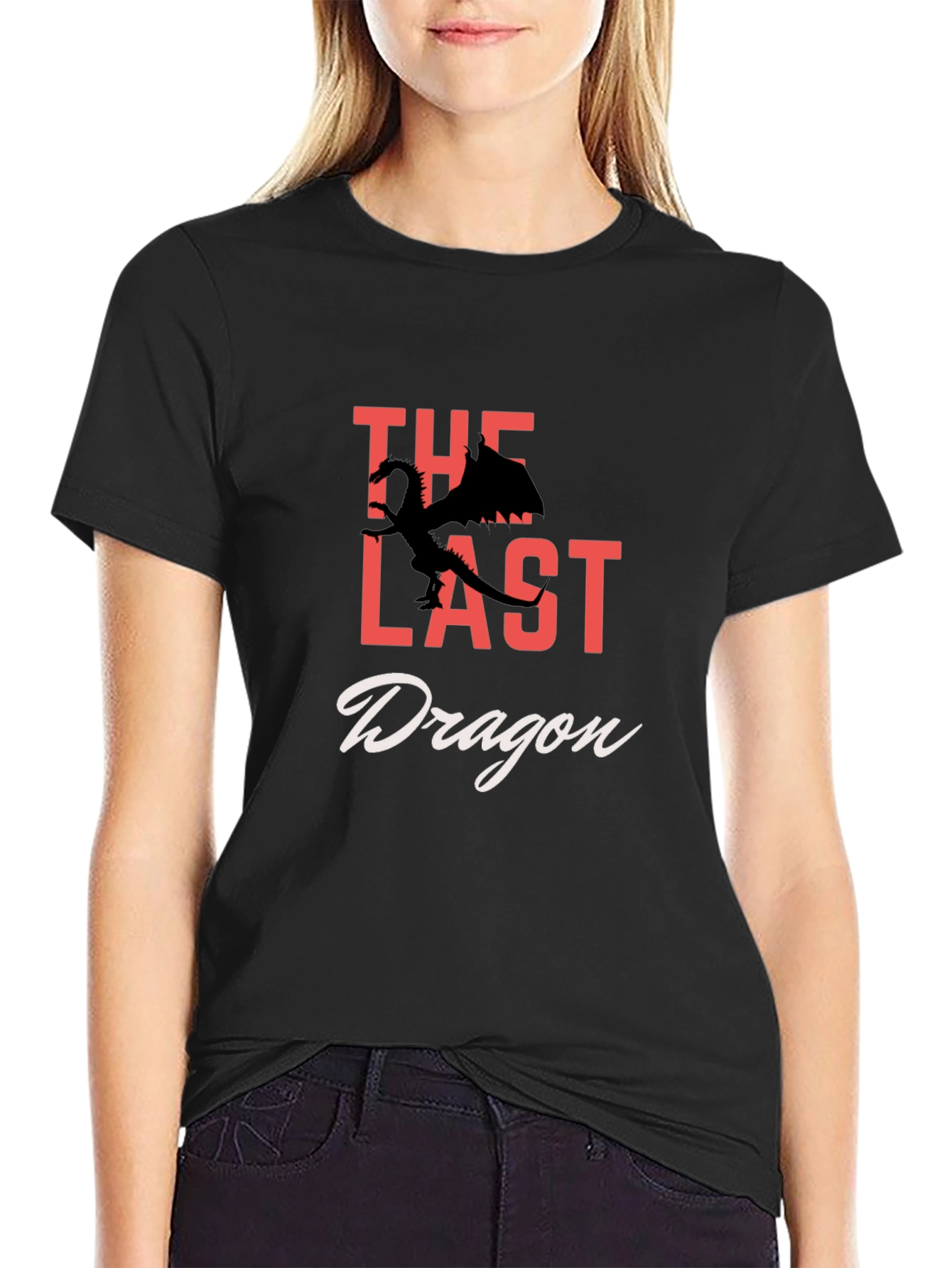 The Last Dragon Graphic Tee - Fantasy Black T-Shirt