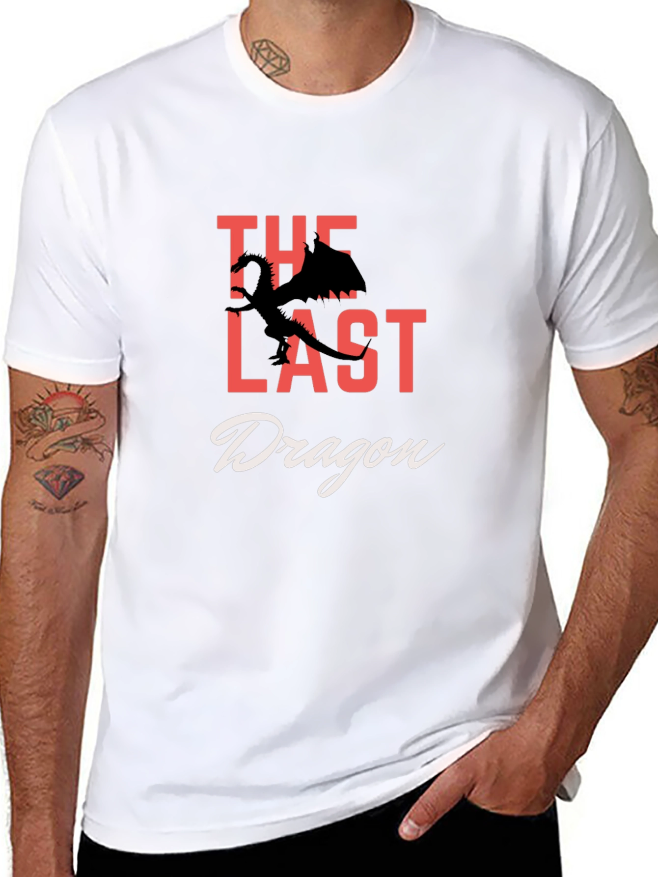 The Last Dragon Graphic Tee - Fantasy Black T-Shirt