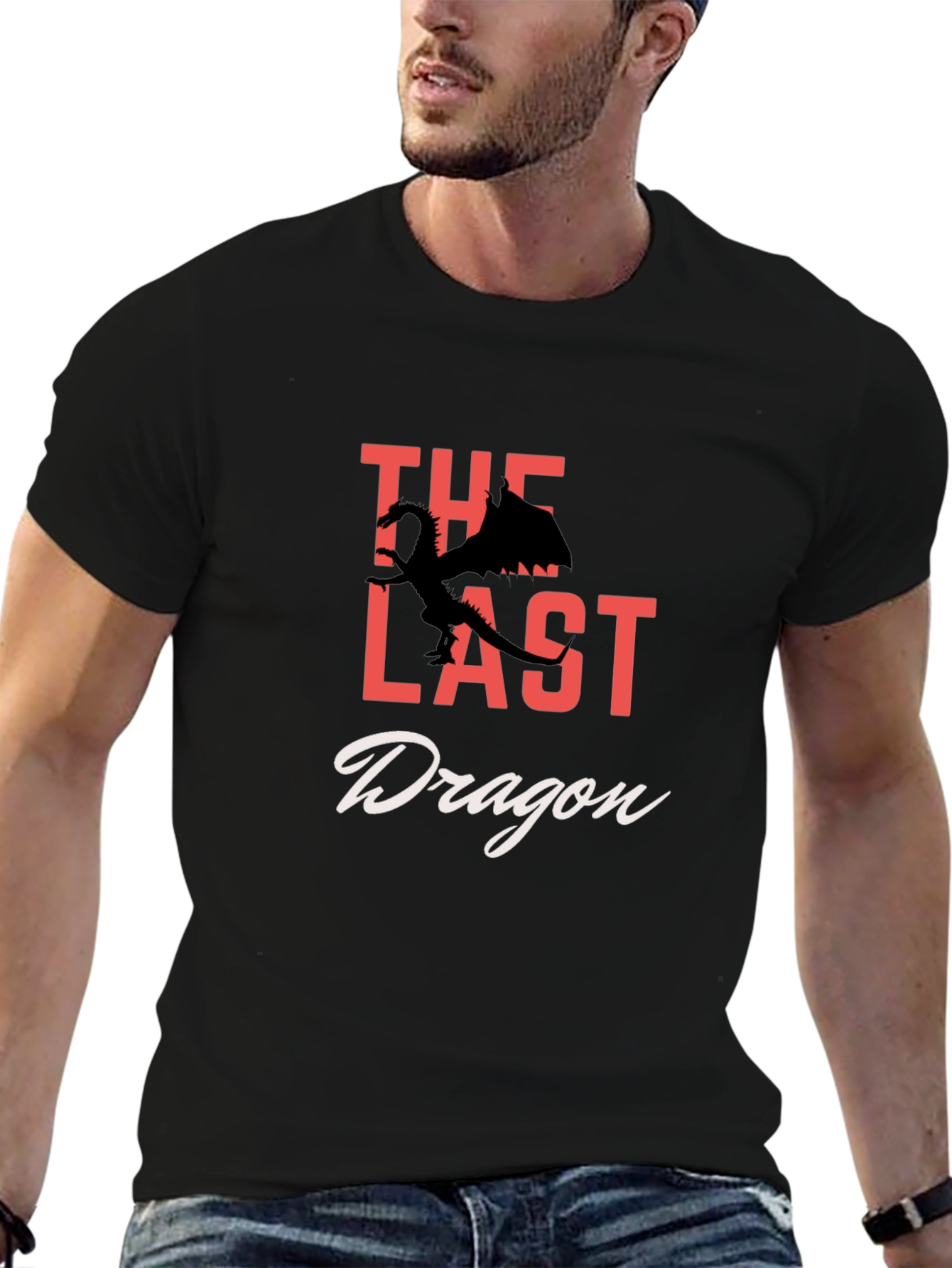 The Last Dragon Graphic Tee - Fantasy Black T-Shirt