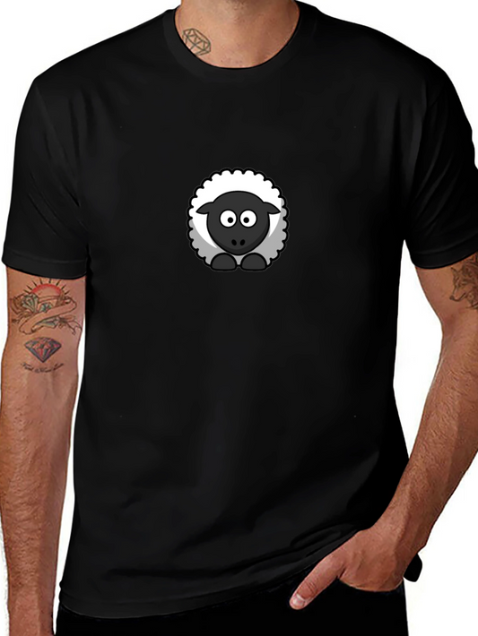 Black Sheep Graphic Tee - Cute Cartoon Animal Shirt