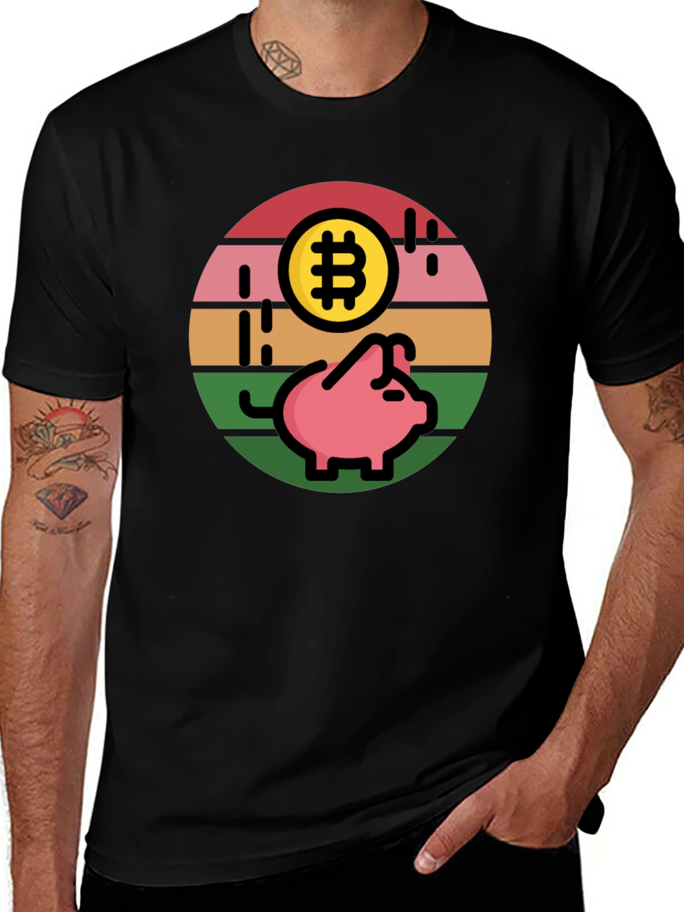 Bitcoin Piggy Bank T-Shirt - Crypto Savings Tee