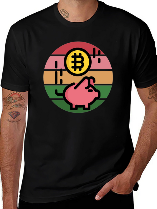 Bitcoin Piggy Bank T-Shirt - Crypto Savings Tee