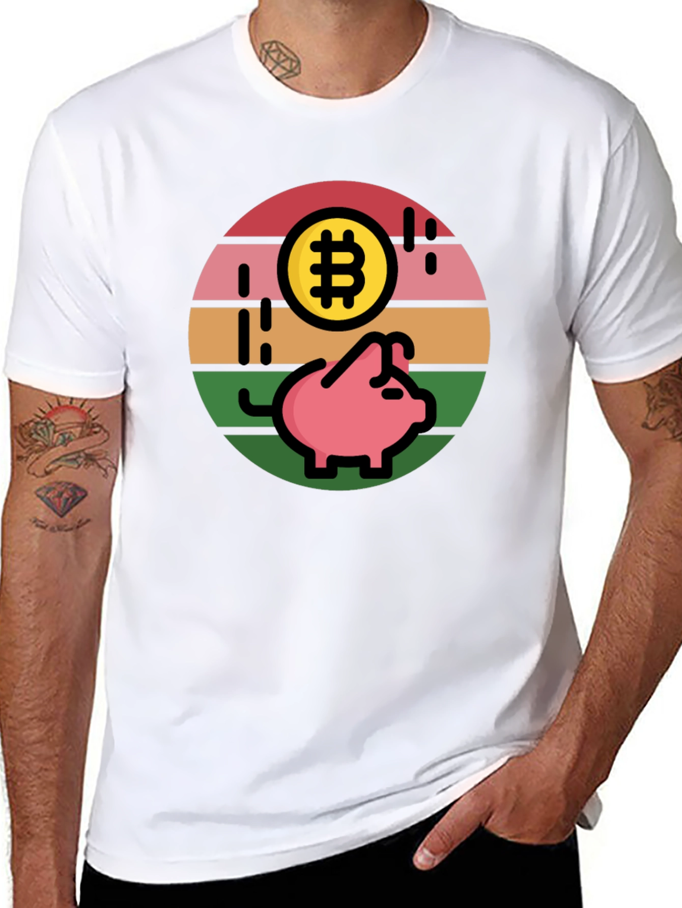 Bitcoin Piggy Bank T-Shirt - Crypto Savings Tee