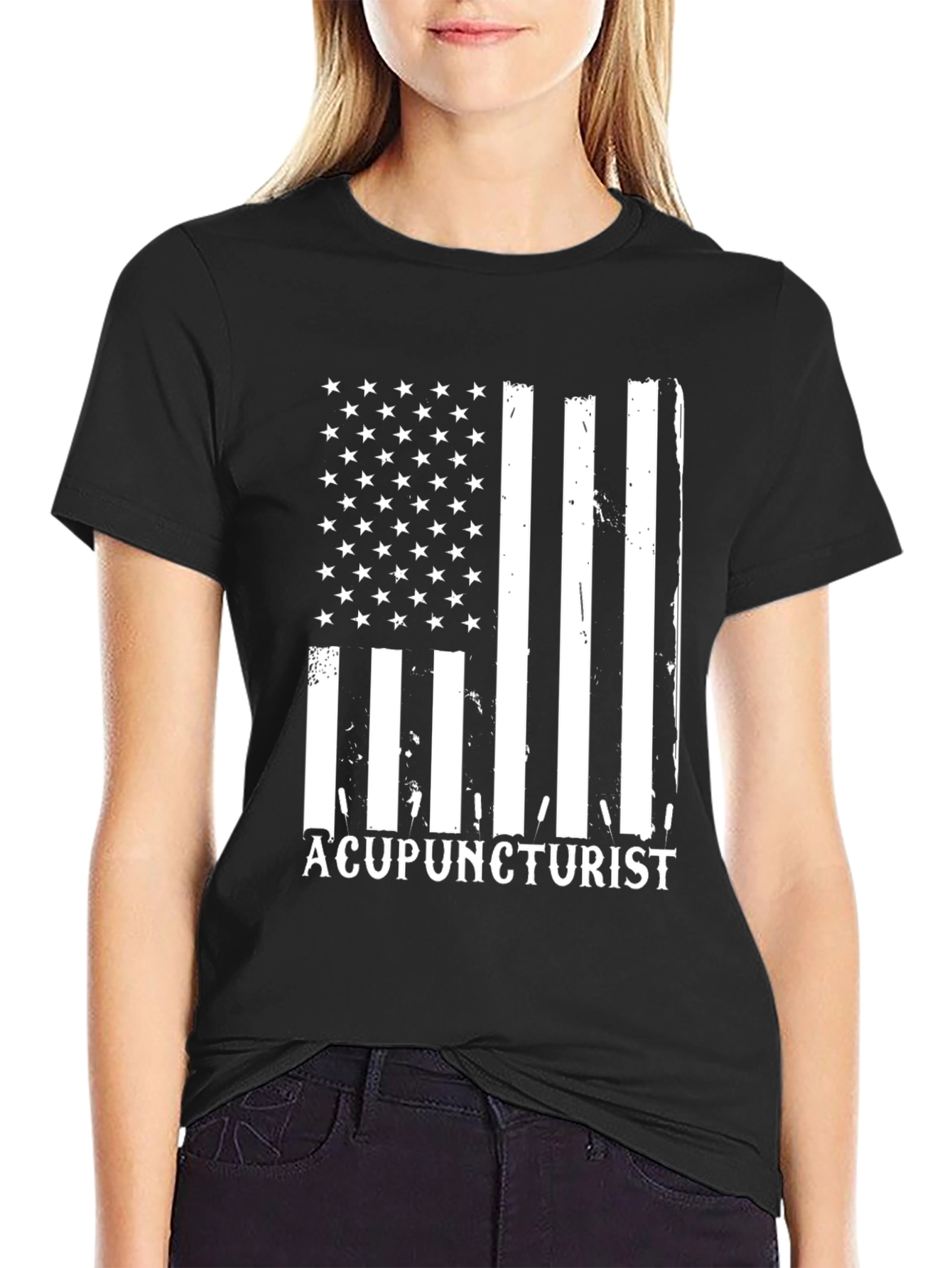 Acupuncturist American Flag T-Shirt