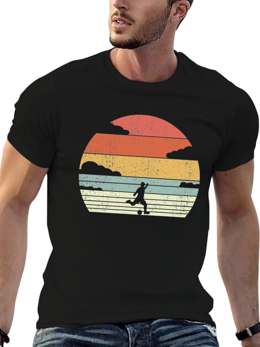 Vintage Soccer Sunset Graphic Tee