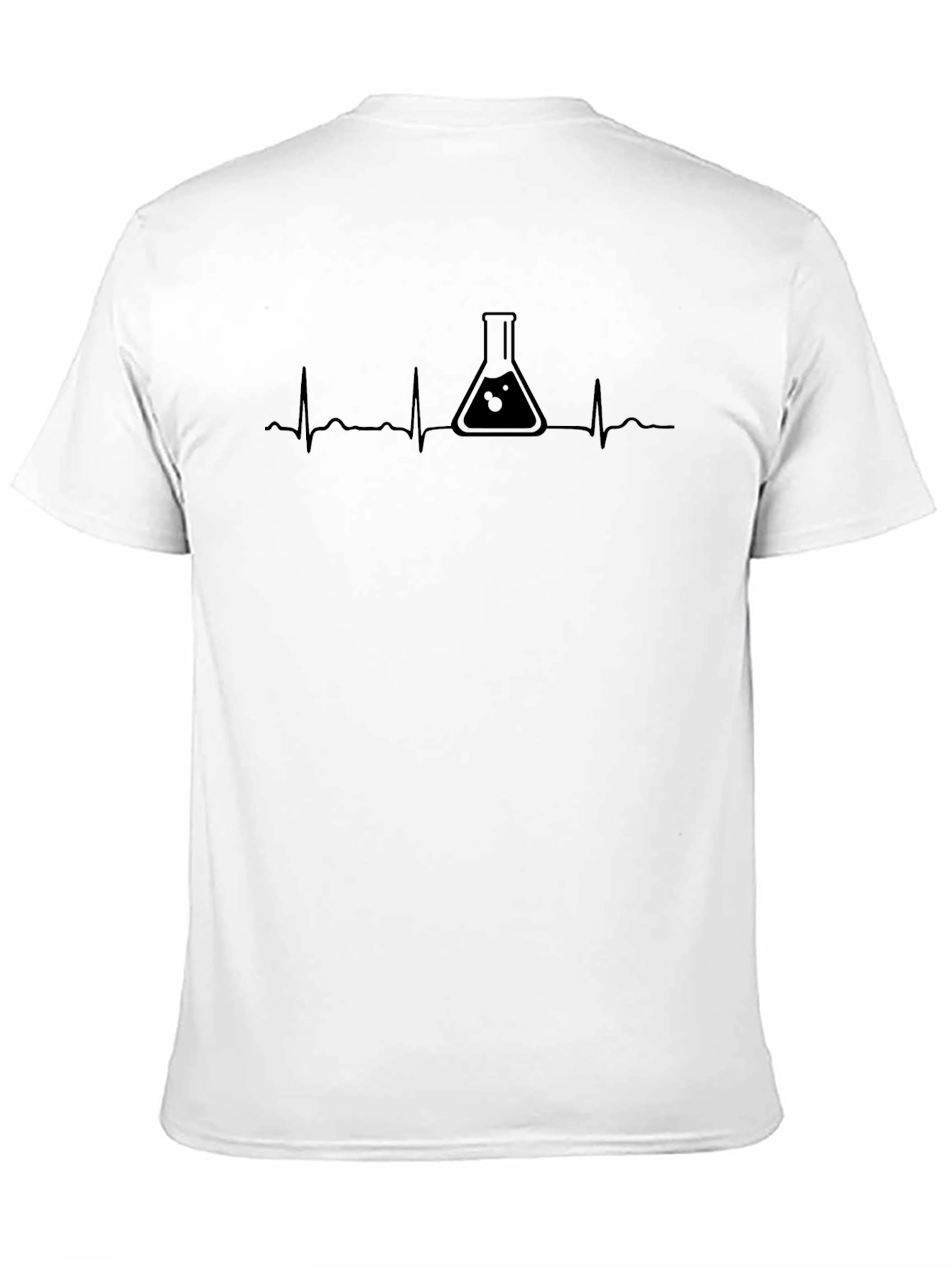 Science Heartbeat Graphic Tee - Black Cotton