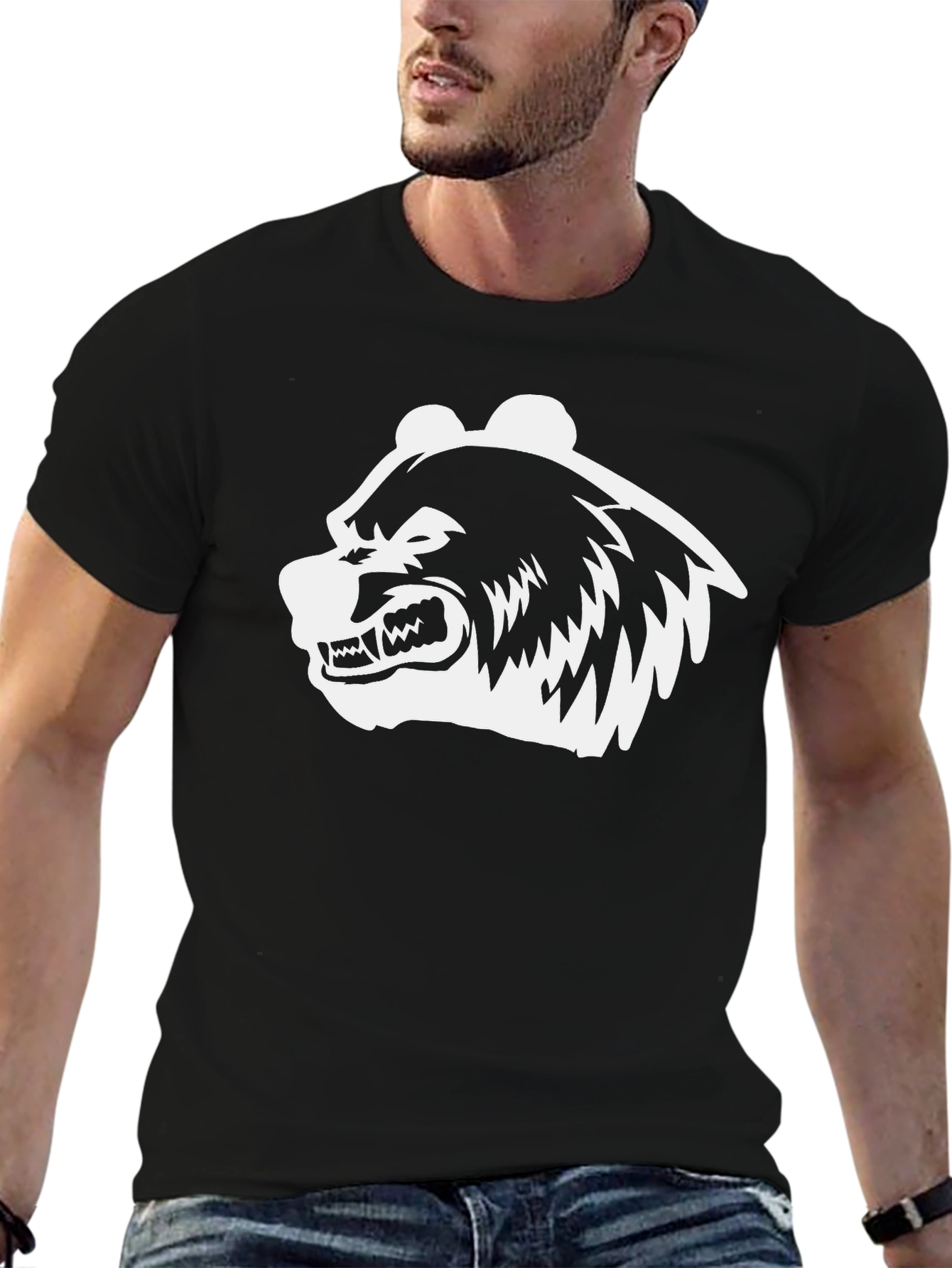 Bear Graphic Black T-Shirt