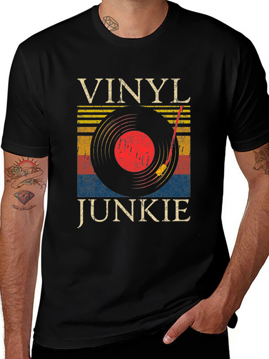 Vinyl Junkie Retro Graphic Tee