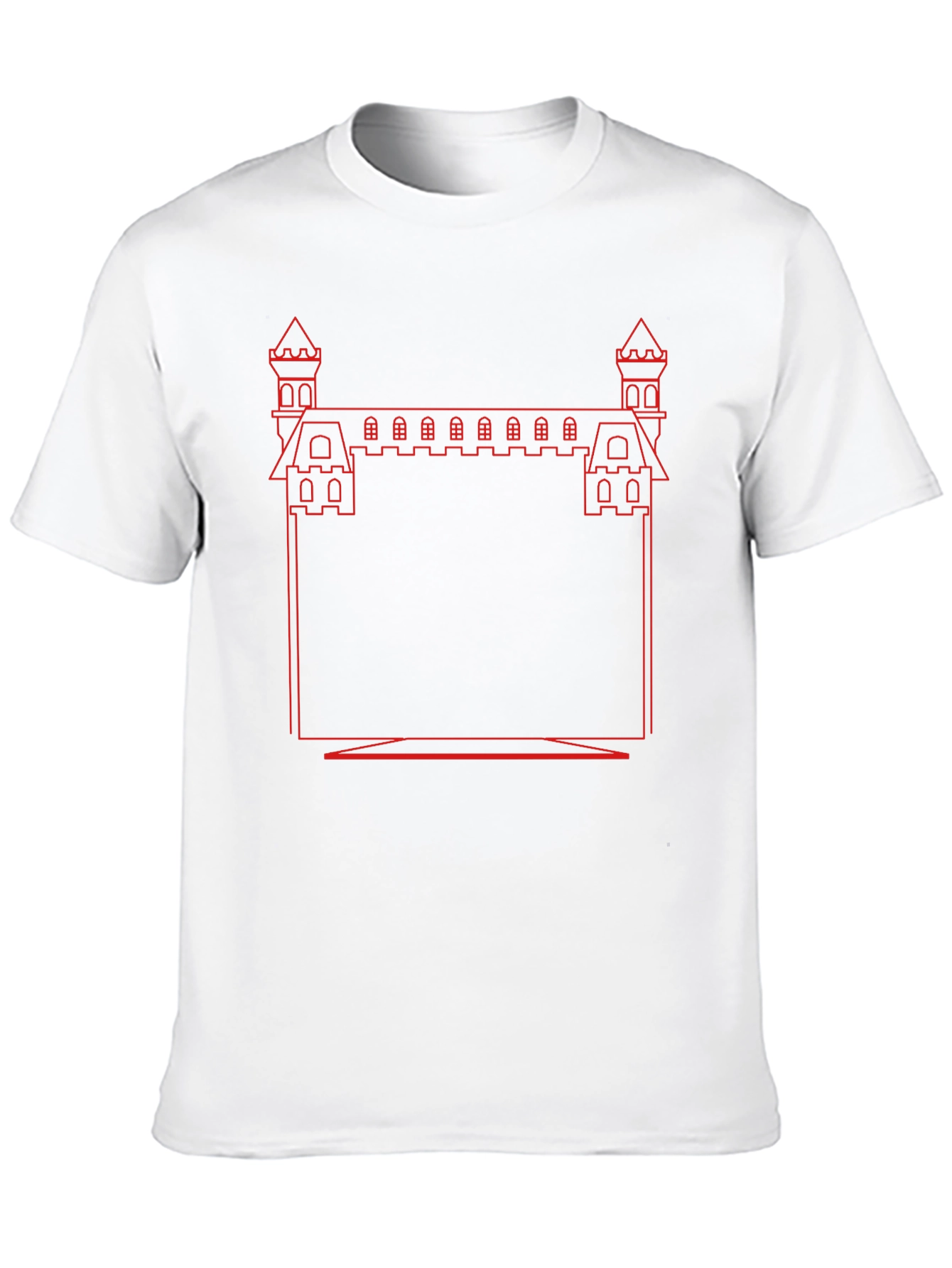 Castle Outline Graphic Tee - Black