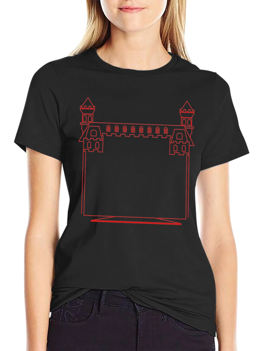Castle Outline Graphic Tee - Black