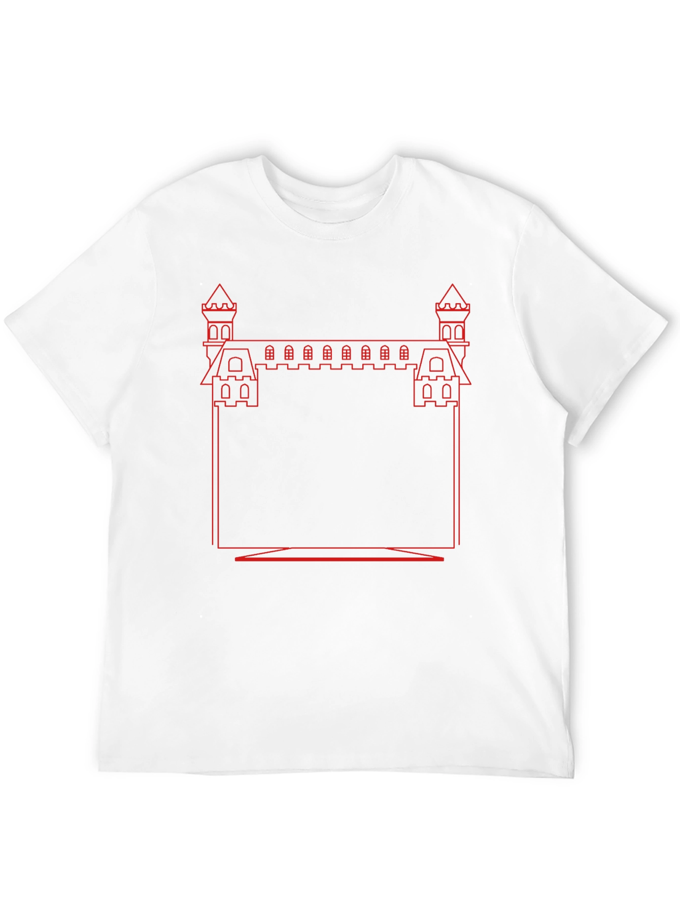 Castle Outline Graphic Tee - Black