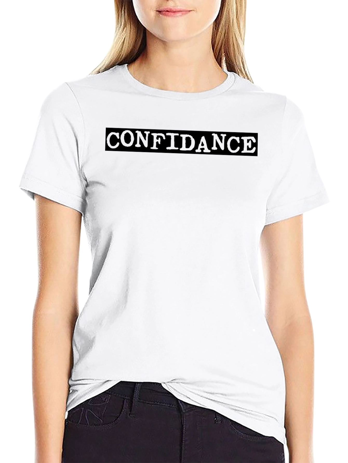 Confident Black Tee - Modern Streetwear