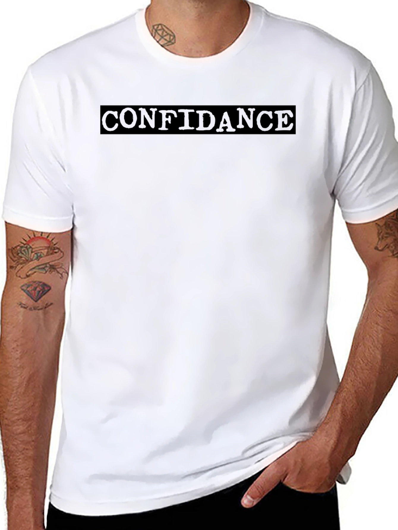 Confident Black Tee - Modern Streetwear