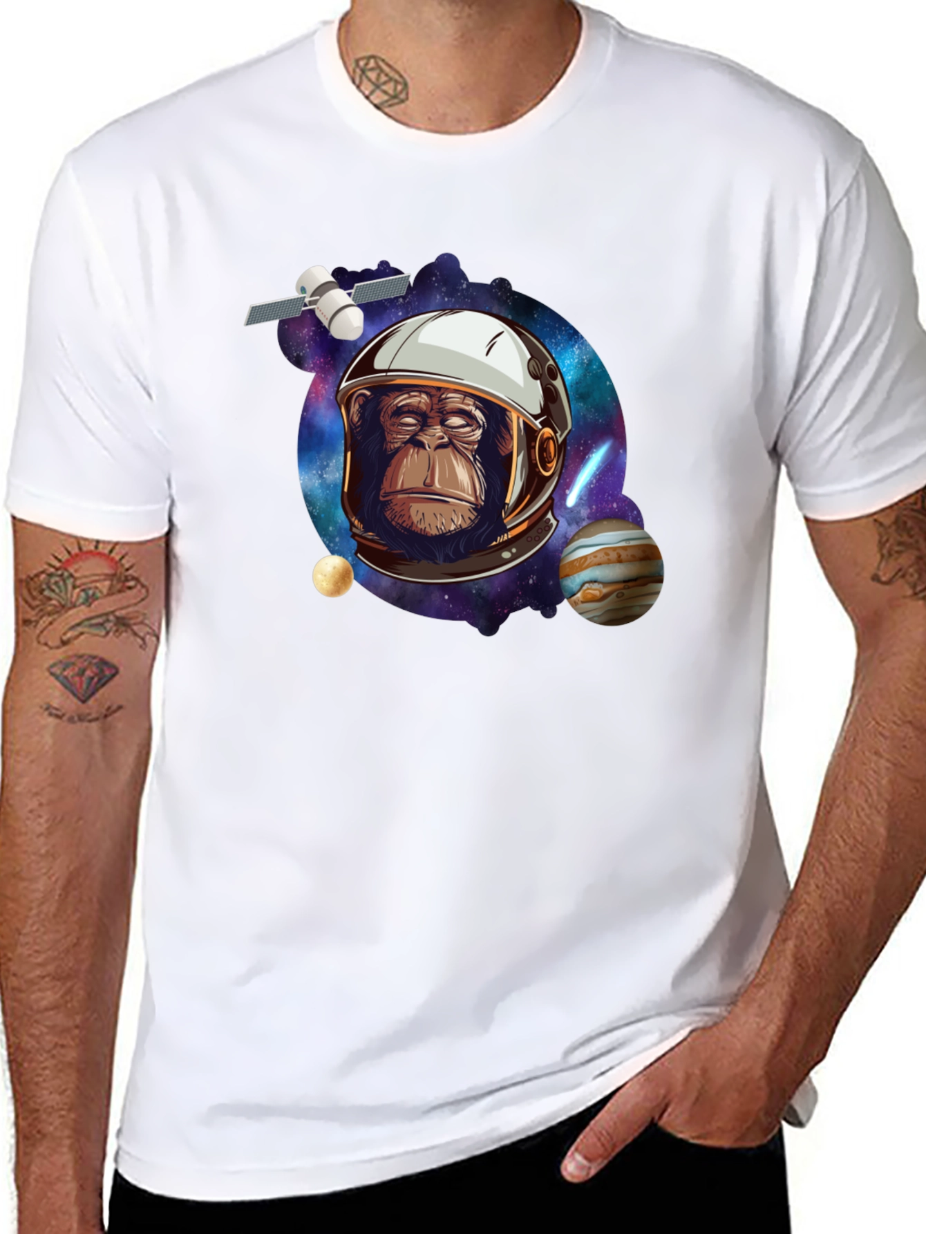 Space Monkey T-Shirt - Astronaut Chimp Graphic Tee