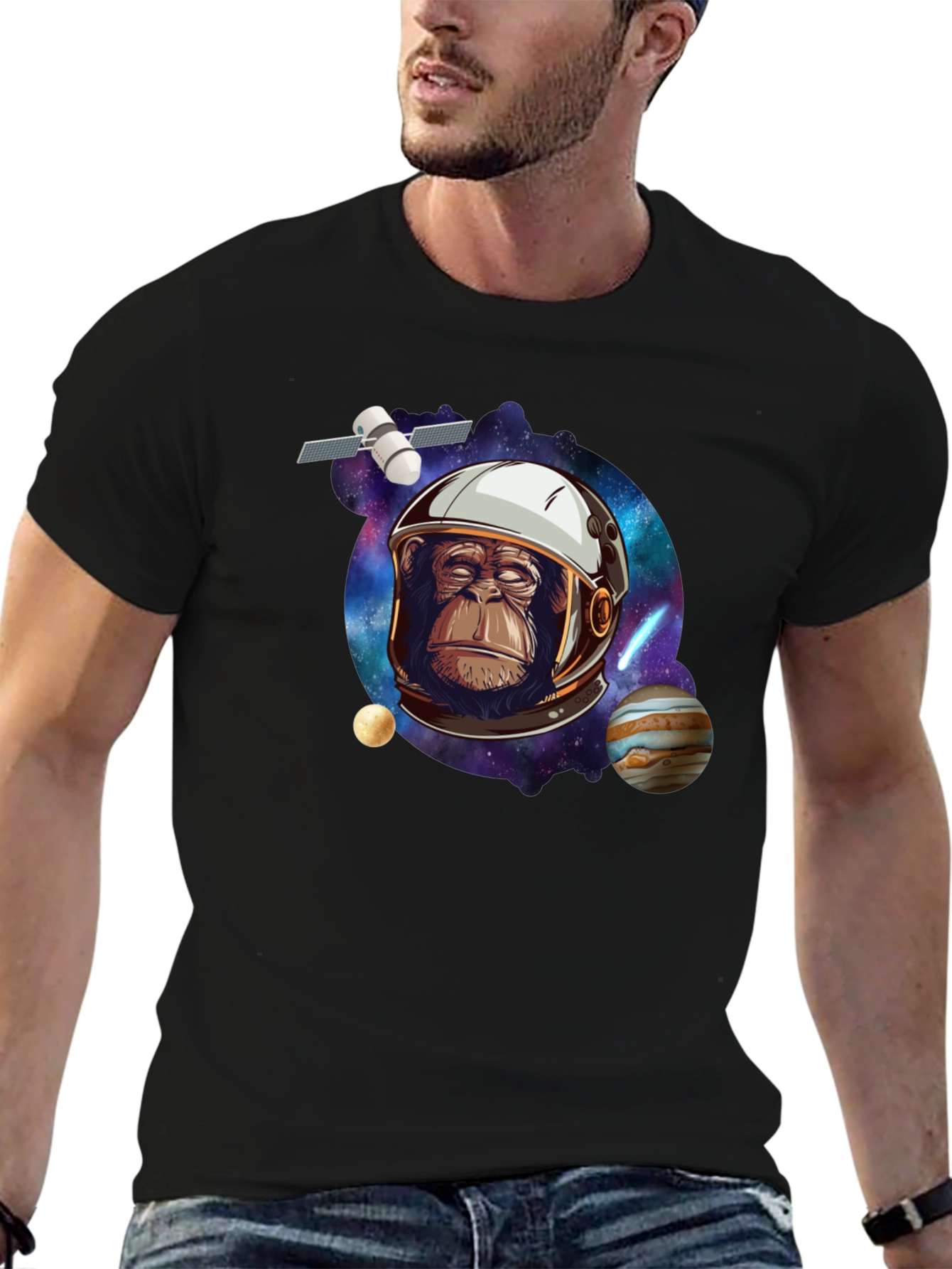 Space Monkey T-Shirt - Astronaut Chimp Graphic Tee