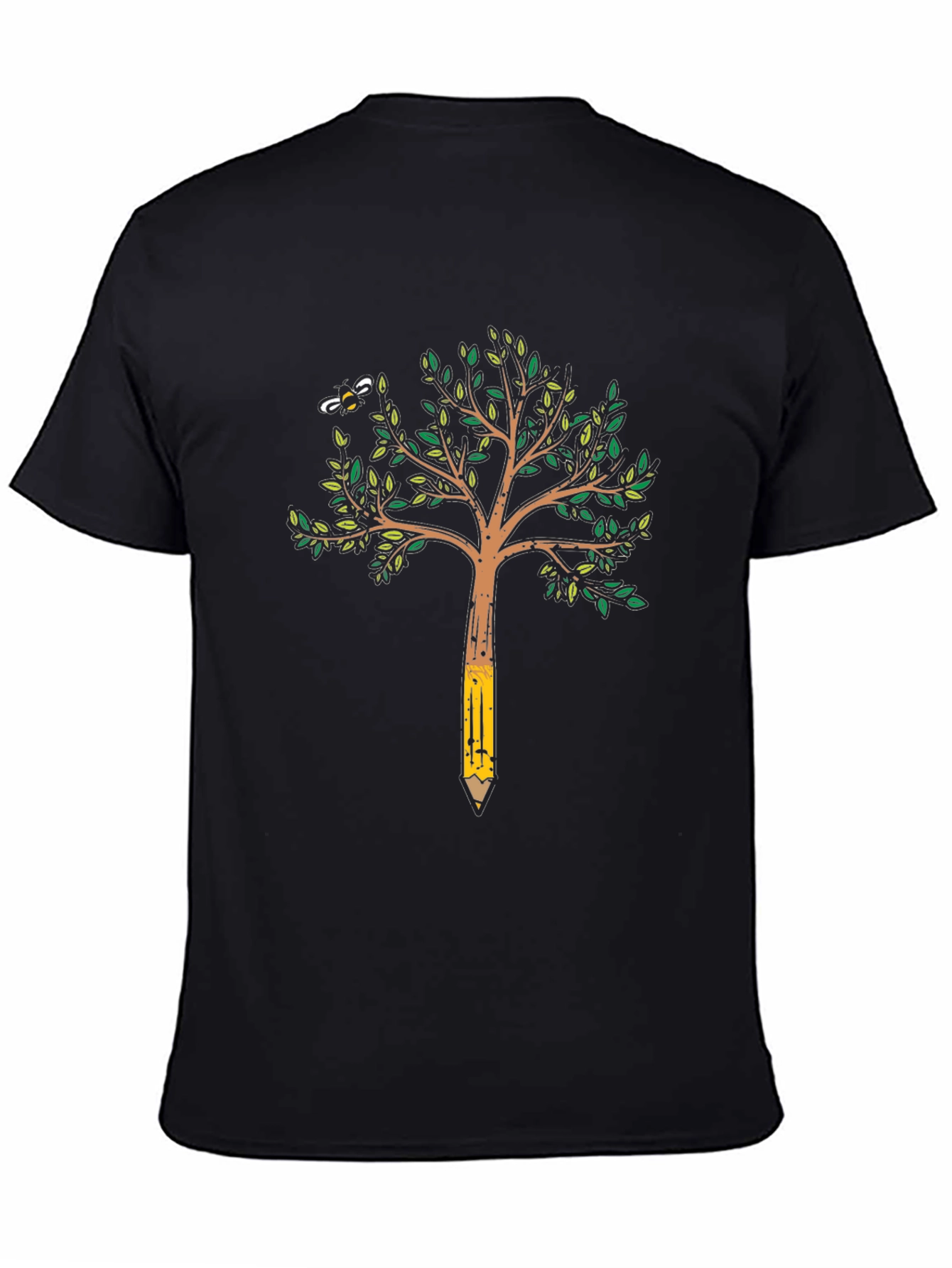 Creative Tree Pencil Graphic T-Shirt